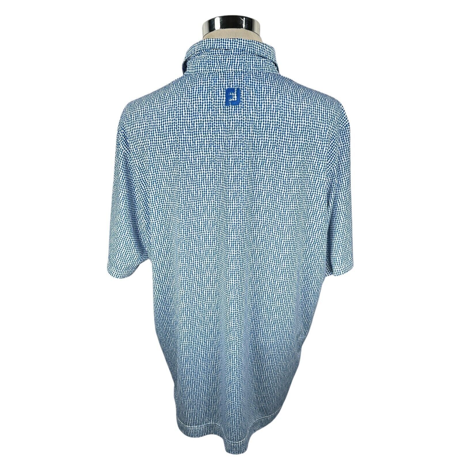 Footjoy FootJoy Polo Shirt Men’s XL Blue Stretch Geometric Size US XL / EU 56 / 4 - 4 Thumbnail