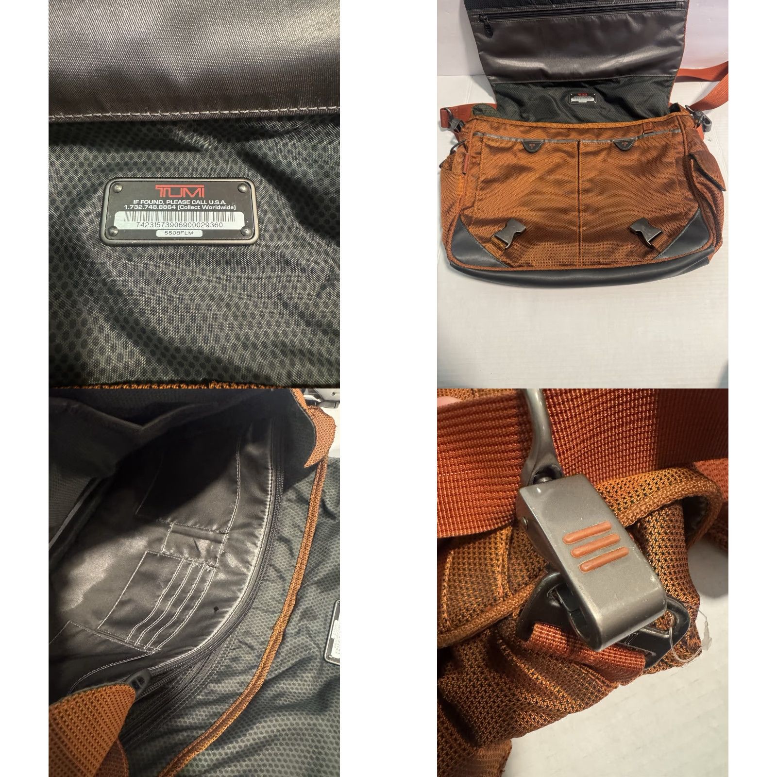 Tumi Tumi T-Tech Ballistic Nylon Expandable Messenger Crossbody Bag Orange Nokia N- Size ONE SIZE - 9 Thumbnail