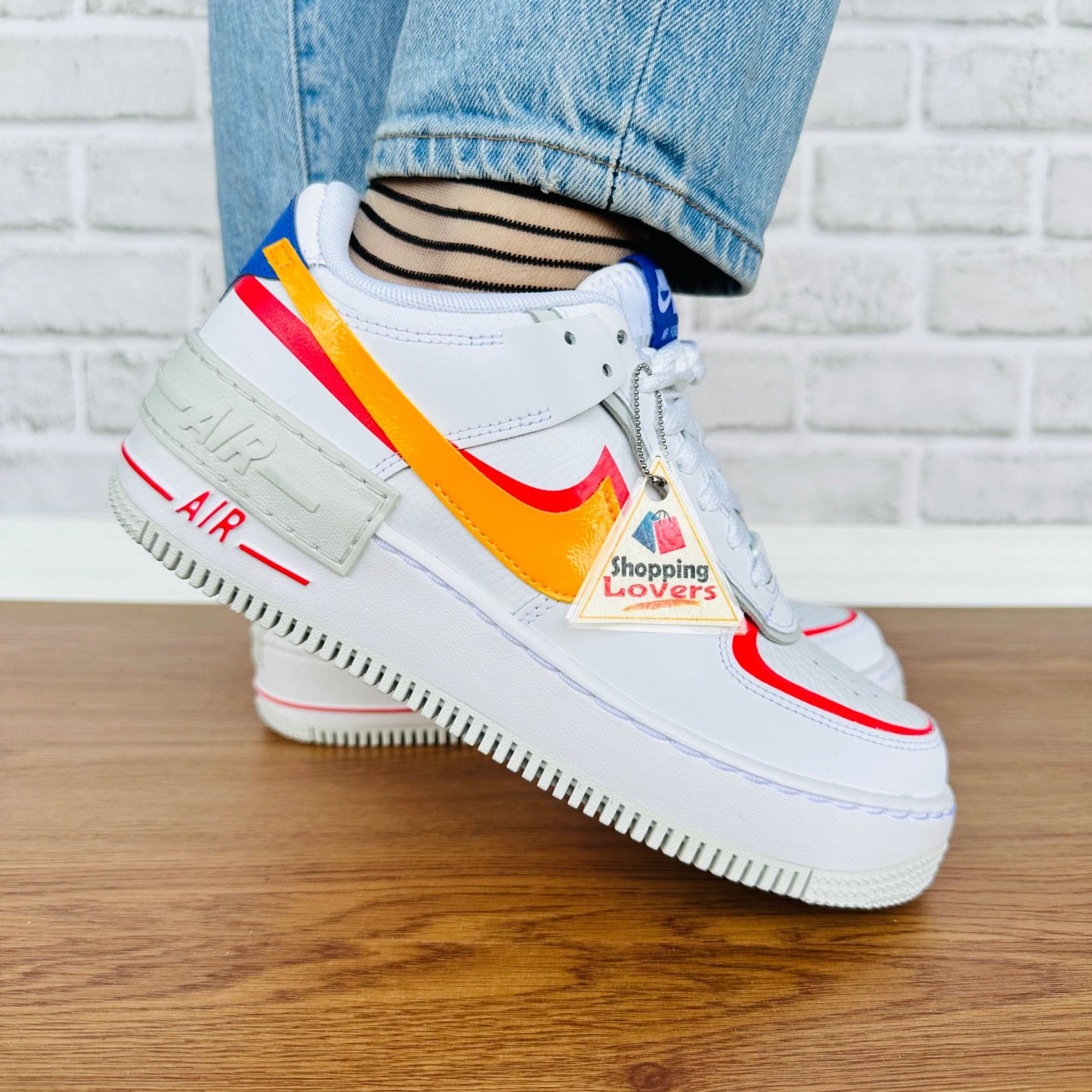 Nike ⭐Nike Air Force 1 Shadow 6.5 Womens Retro Shoes Sneakers Whi Size US 6.5 / IT 36.5 - 3 Thumbnail