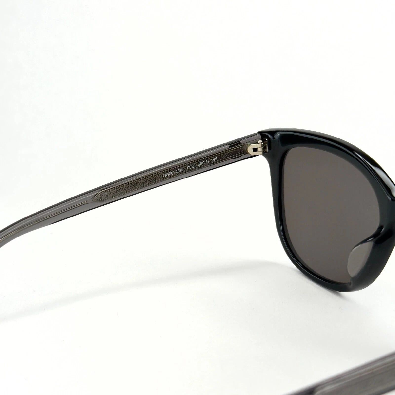 Gucci GUCCI GG0082S 0082 Oversized Crystal Black Sunglasses 002 Size ONE SIZE - 2 Thumbnail