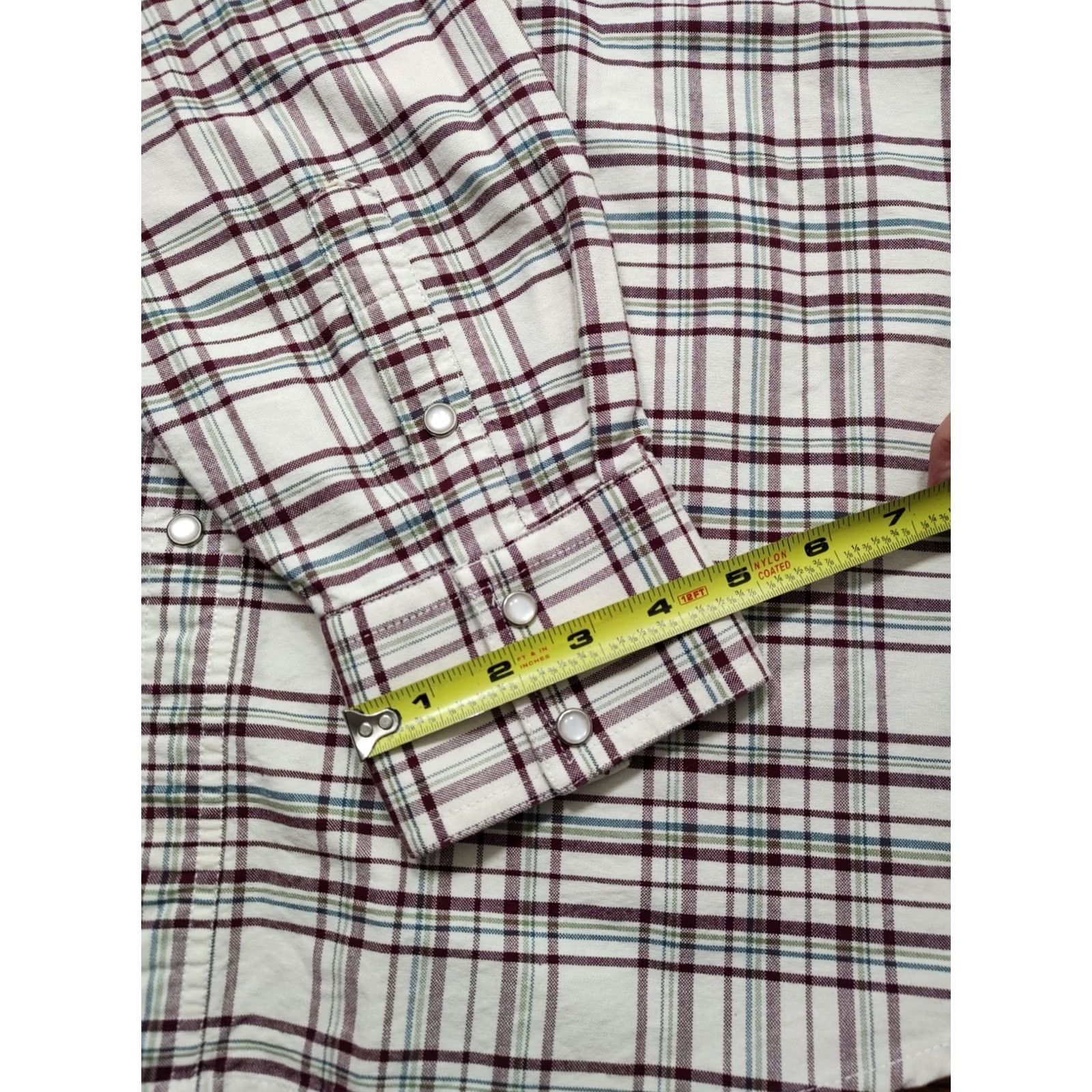 Cody James Cody James Shirt Mens XLT Big & Tall White Plaid Long Sleeve Western Pearl Snap Size US XL / EU 56 / 4 - 7 Thumbnail