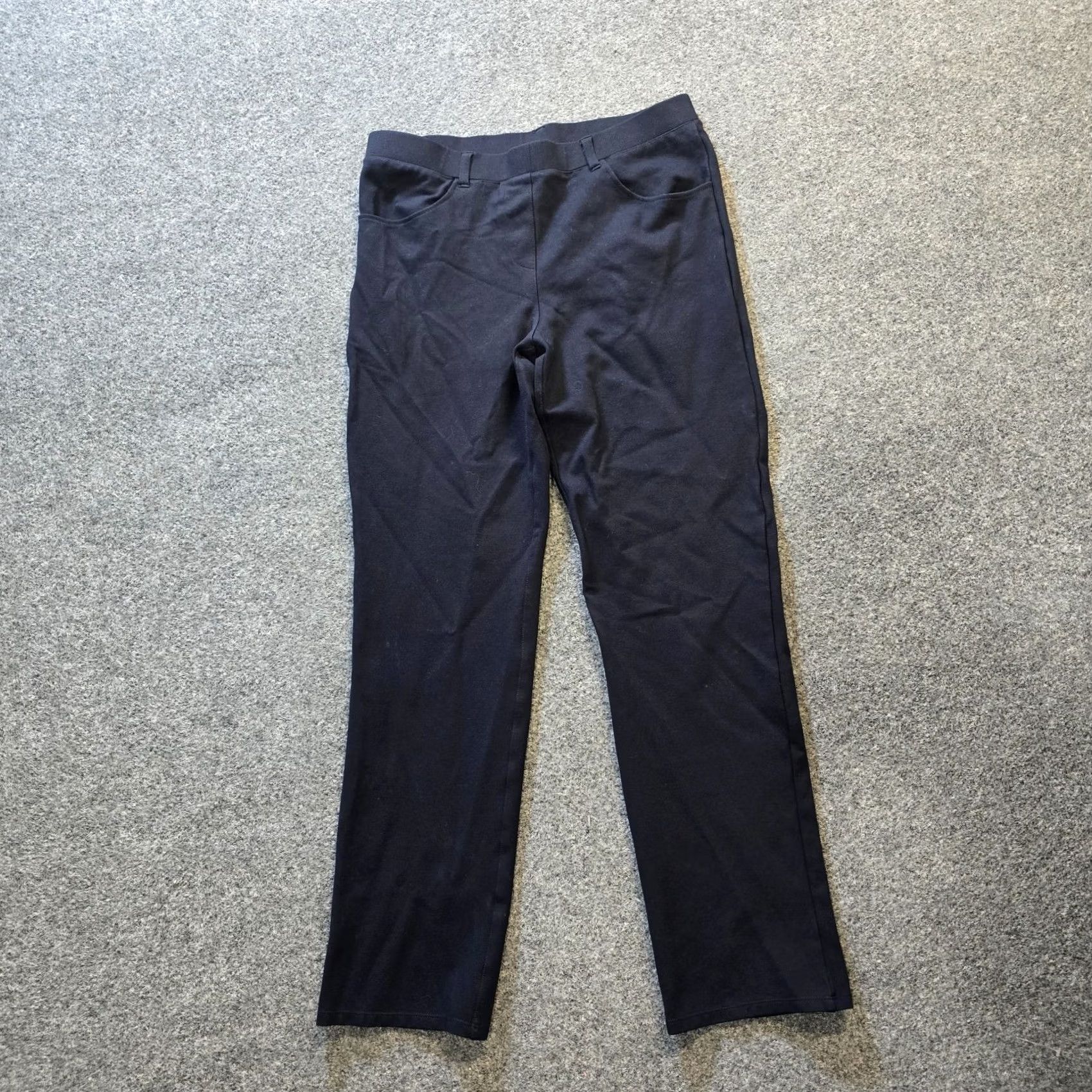 Quince Quince Pants Womens Medium Blue Ultra Stretch Ponte Straight Leg Casual Size 32" / US 10 / IT 46 - 2 Thumbnail