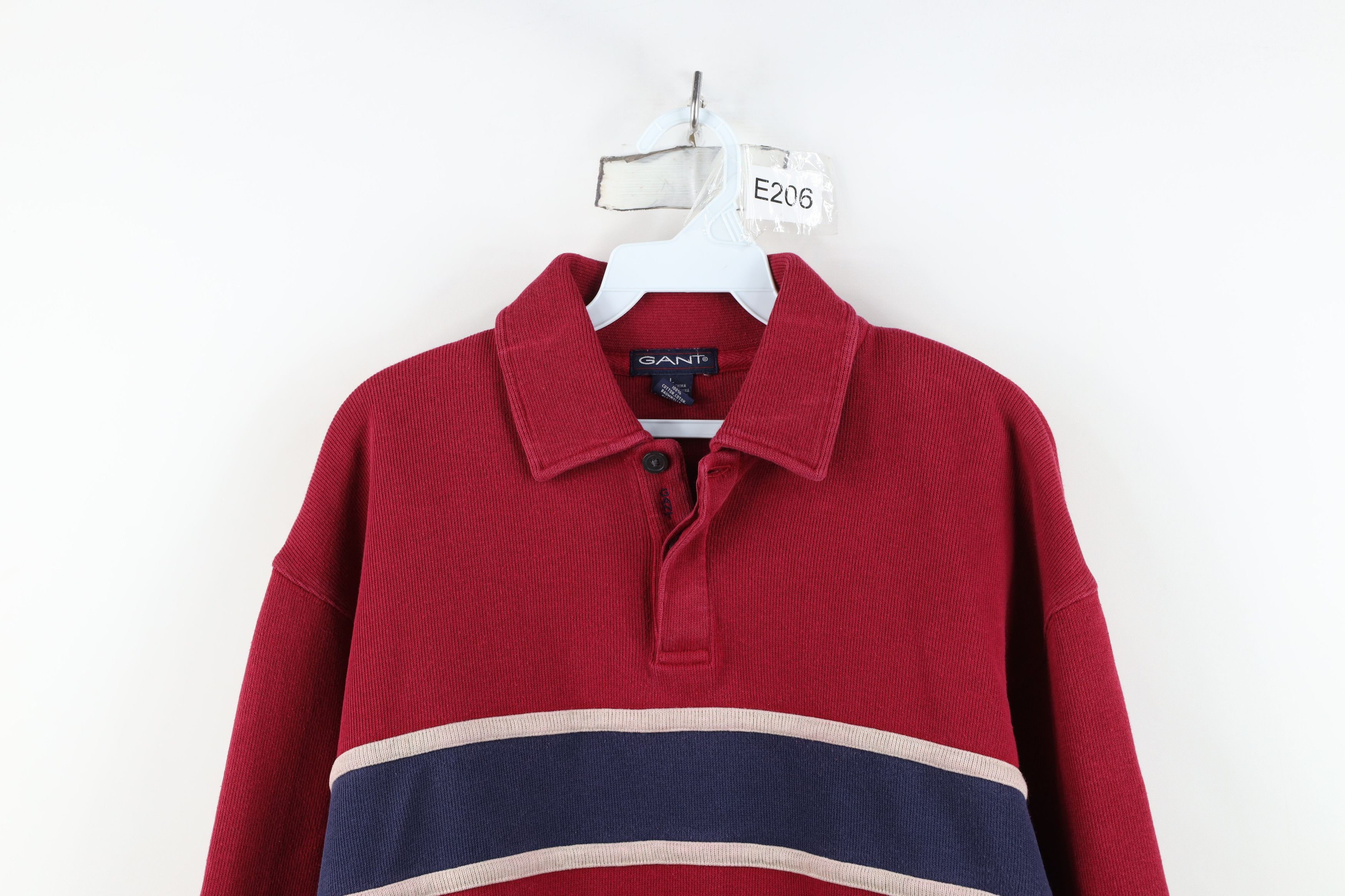 Vintage Vintage 90s Streetwear Block Heavyweight Pullover Polo Shirt Size US L / EU 52-54 / 3 - 2 Thumbnail
