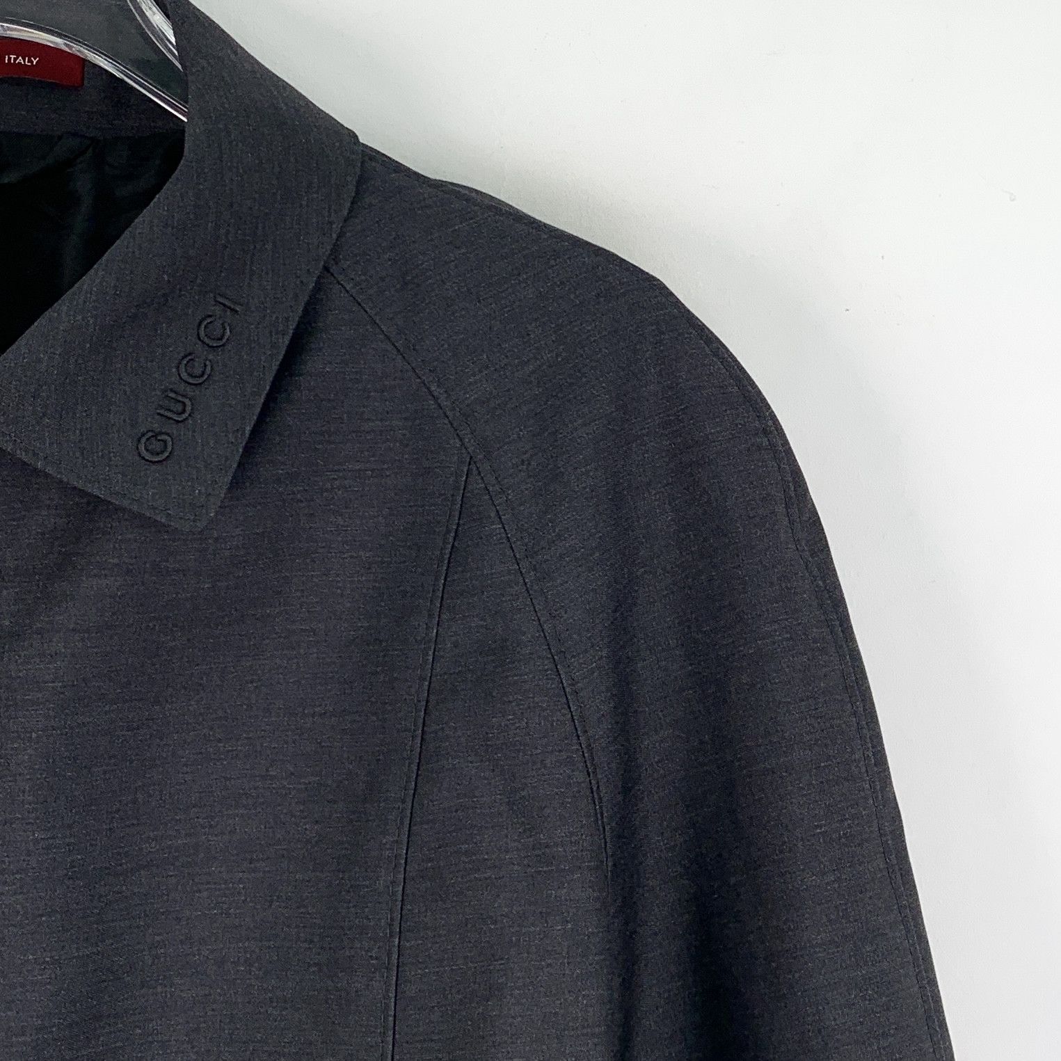 Gucci Gucci Logo Wool Jacket Dark Grey (40) Size US XXS / EU 40 - 3 Thumbnail