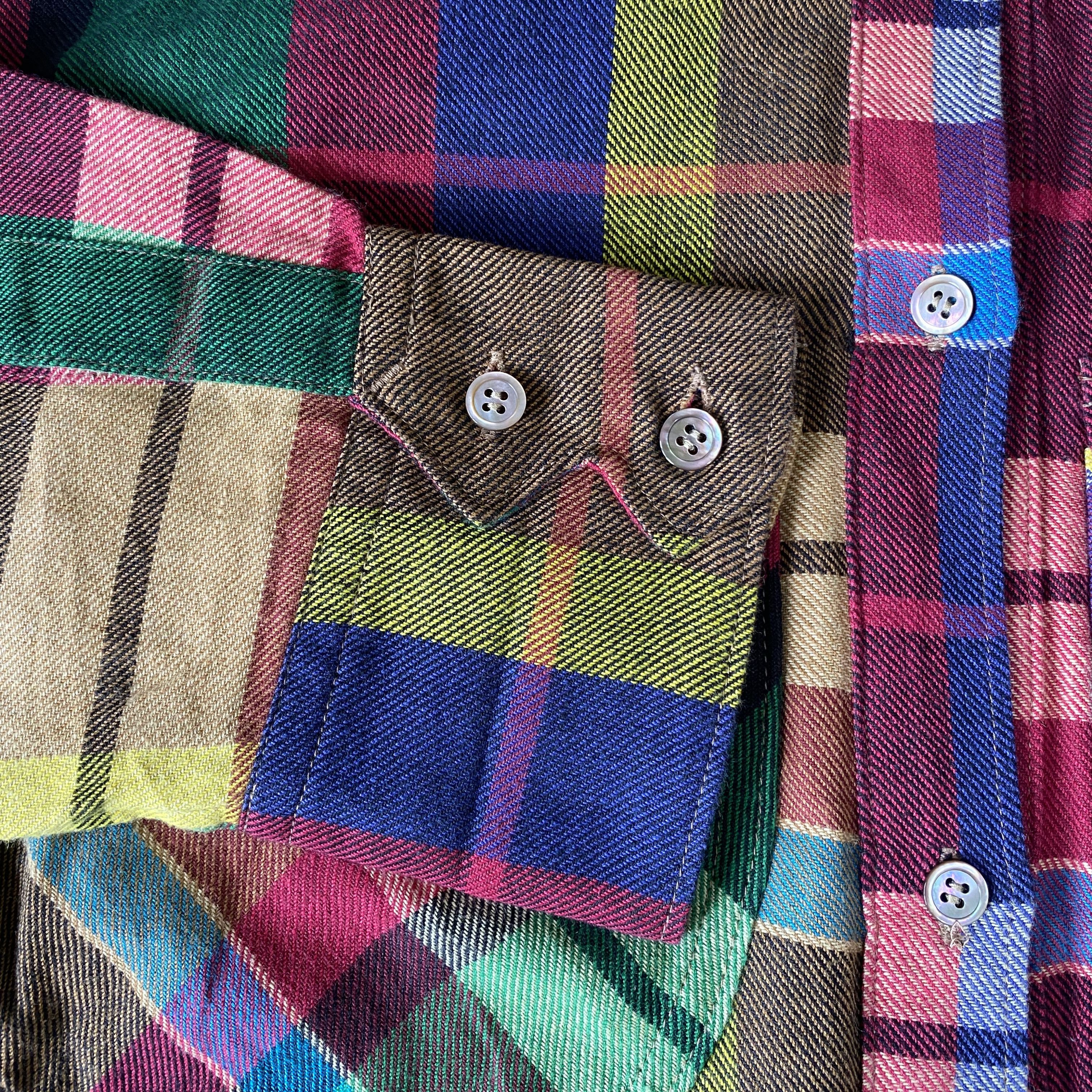 Tsumori Chisato Multicolor Plaid Button Down Shirt Dress Size M / US 6-8 / IT 42-44 - 8 Thumbnail