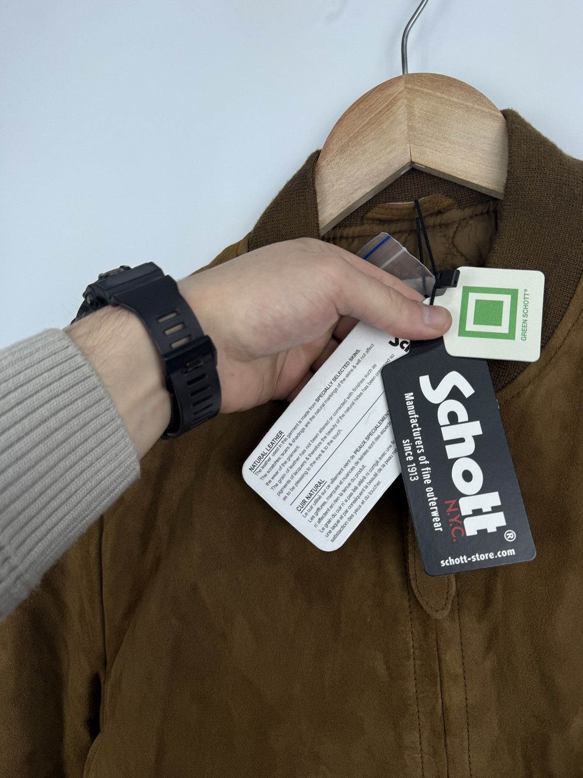 Schott 🇺🇸 NEW❗️Schott NYC Suede Leather Bomber Jacket Rust Rare Retro Size US M / EU 48-50 / 2 - 13 Thumbnail