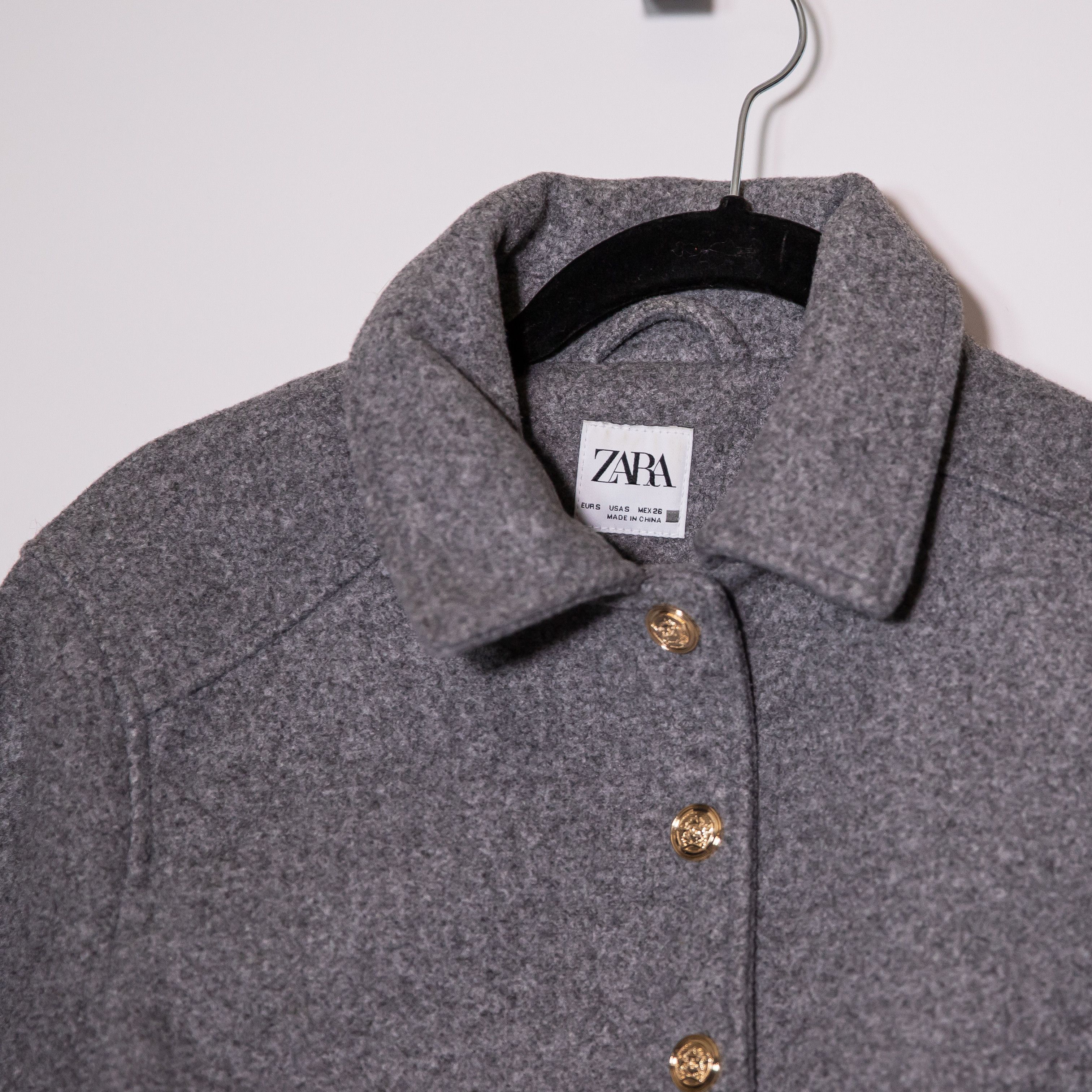 Zara Zara Felt Collared Button Front Oversized Size S / US 4 / IT 40 - 2 Thumbnail