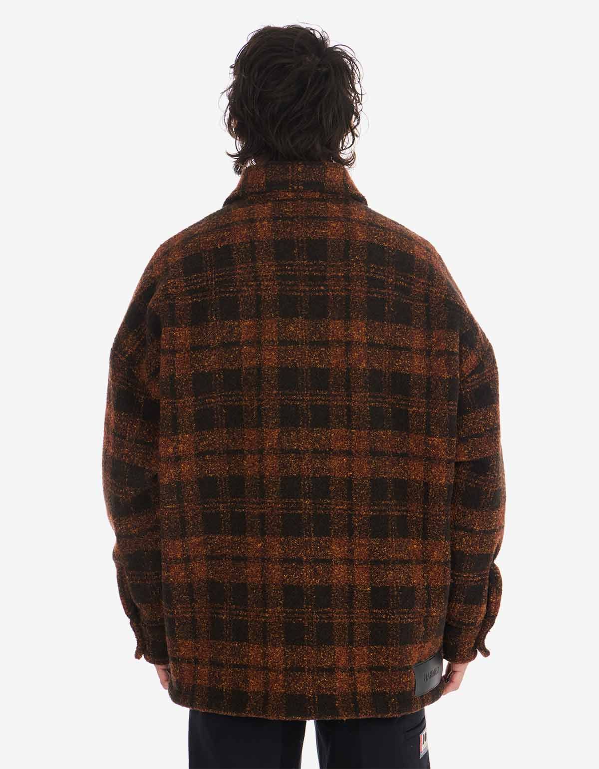 Nahmias Nahmias Brown Plaid Padded Shirt Size US S / EU 44-46 / 1 - 3 Thumbnail