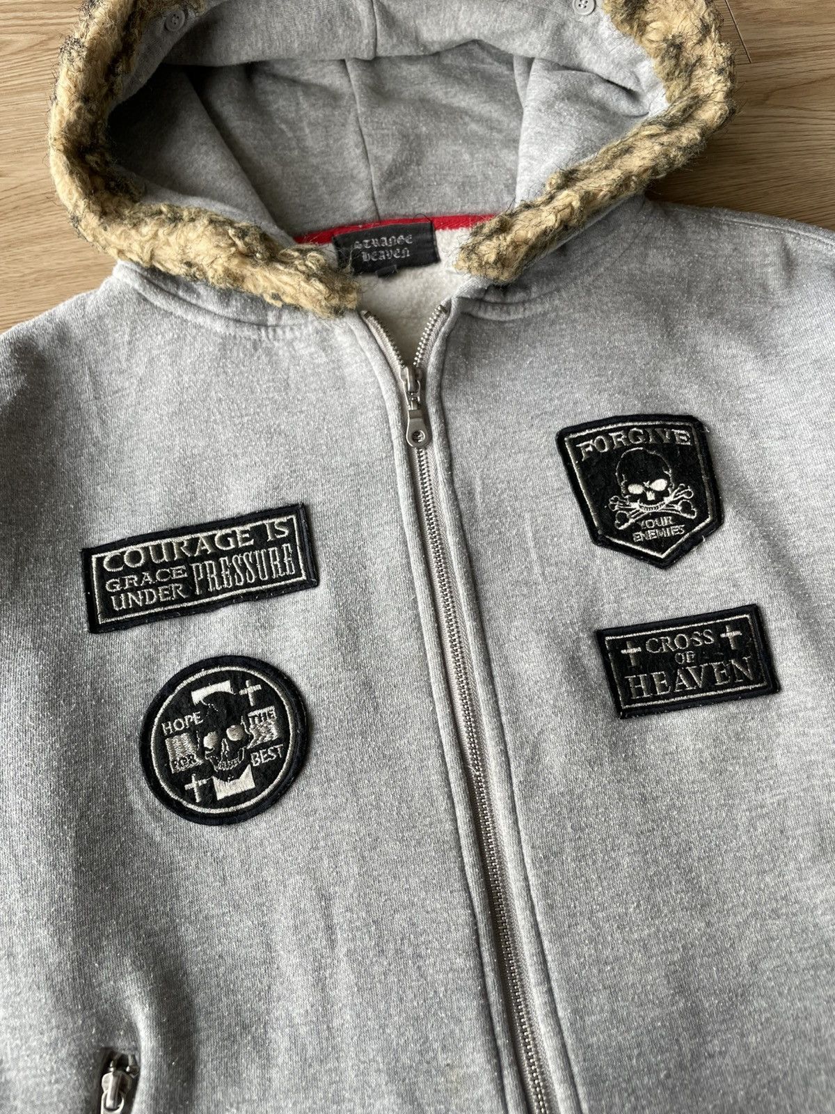 If Six Was Nine × Japanese Brand Strange Heaven Y2k Fur Punk Style Hoodie Size US L / EU 52-54 / 3 - 4 Thumbnail
