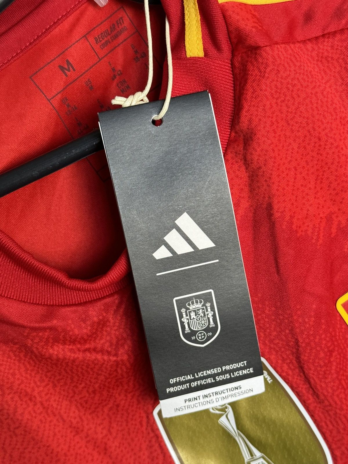 Adidas New Spain National Team 2024 Home Football Jersey T-Shirt Size M / US 6-8 / IT 42-44 - 10 Thumbnail