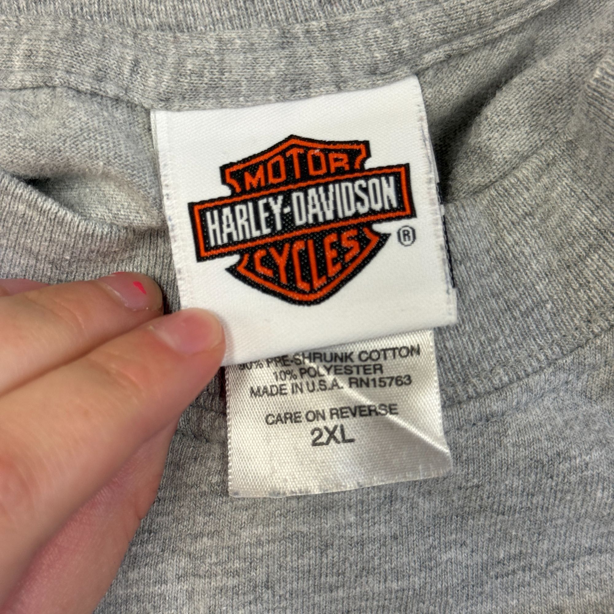 Harley Davidson H-D 2005 LOONEY TUNES Motorcycle Biker SPELLOUT L/S Shirt 2X Size US XXL / EU 58 / 5 - 8 Thumbnail