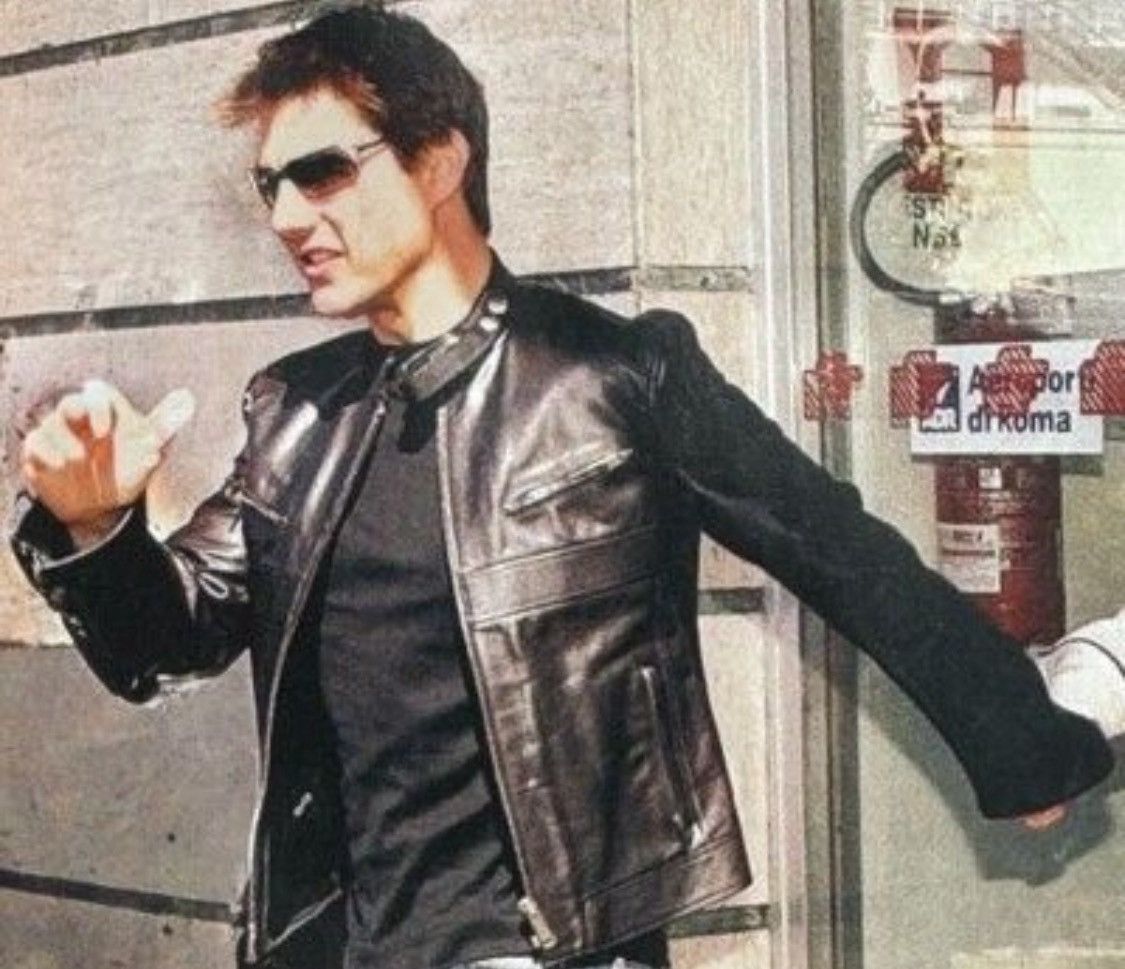 Gucci Gucci x Tom Ford 2004 Cafe Racer Leather Biker Jacket Size US L / EU 52-54 / 3 - 2 Thumbnail