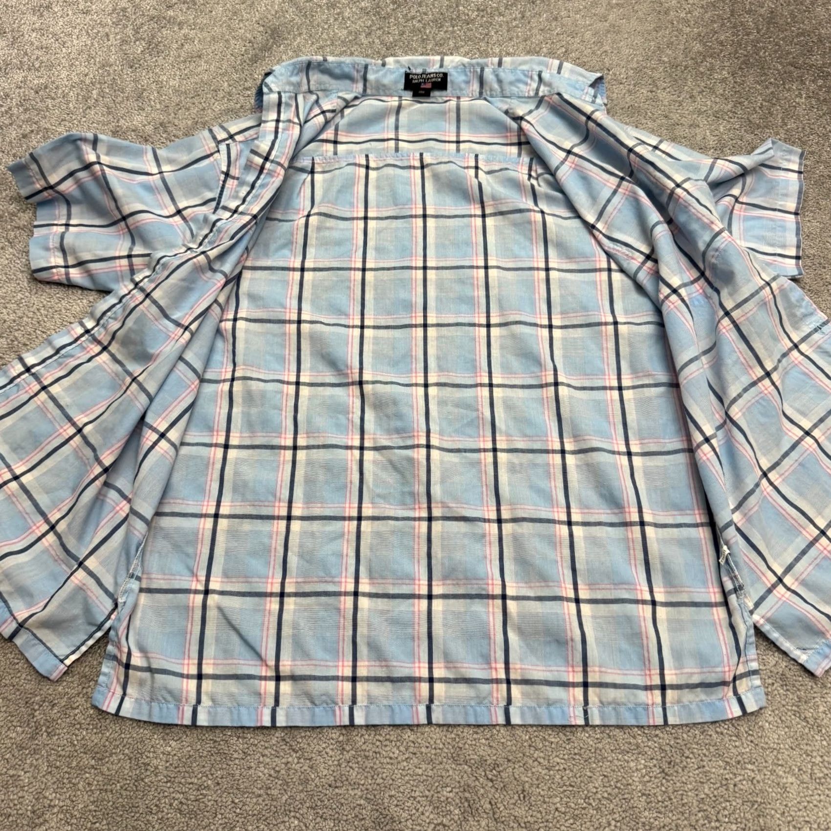 Polo Ralph Lauren VINTAGE Polo Ralph Lauren Button-Down Shirt Mens Large Plaid Cotton Casual Size US L / EU 52-54 / 3 - 3 Thumbnail