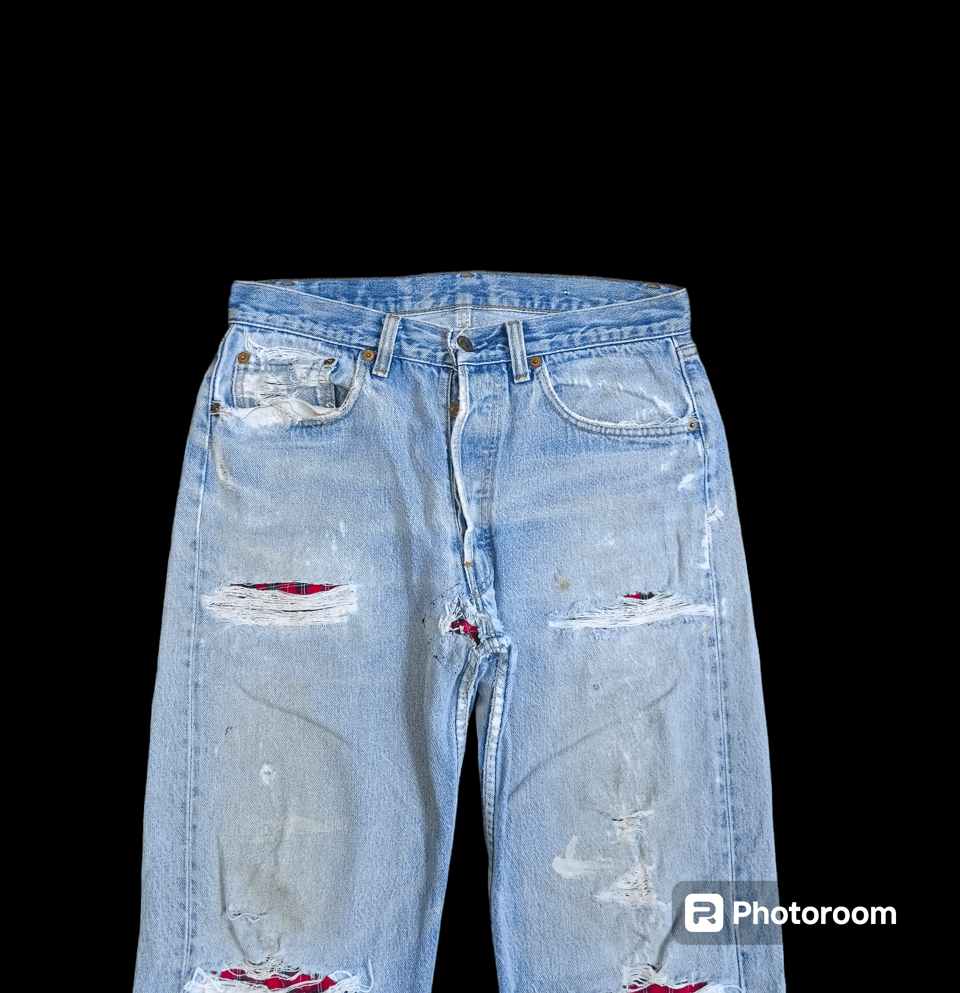 Levi's Vintage Clothing Destroy Vintage Levis 501 Denim Pants Size US 31 - 3 Thumbnail