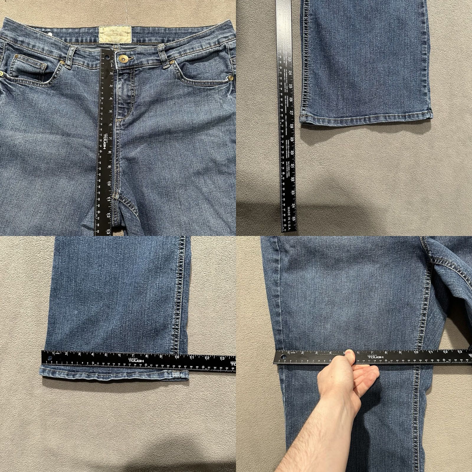 Denime Ruff Hewn Jeans Womens 16W Blue Denim Bootcut Stretch EUC Regular 5-Pocket Rise High Inseam 28in 36in Waist Plus Sized Girls? Size 38" / US 16 / IT 52 - 8 Thumbnail