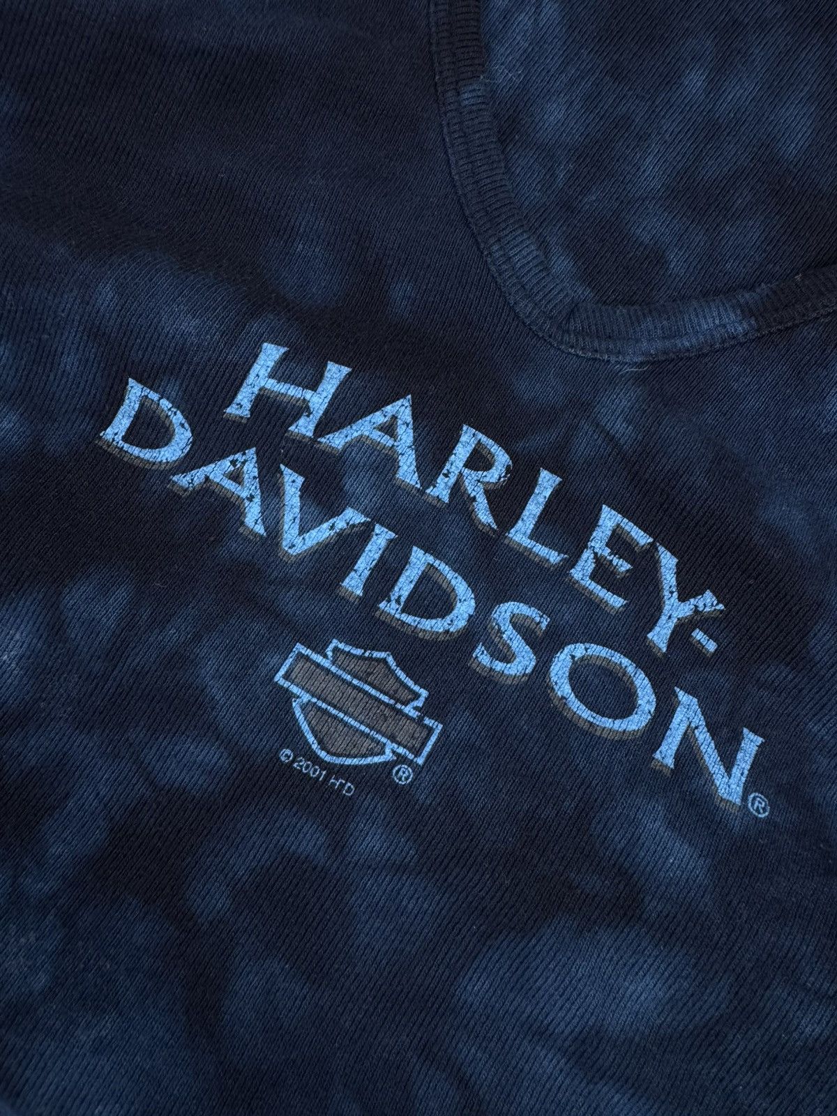 Harley Davidson Vintage Y2K Harley Davidson USA tie dye 3/4 ribbed top tee Size M / US 6-8 / IT 42-44 - 9 Thumbnail