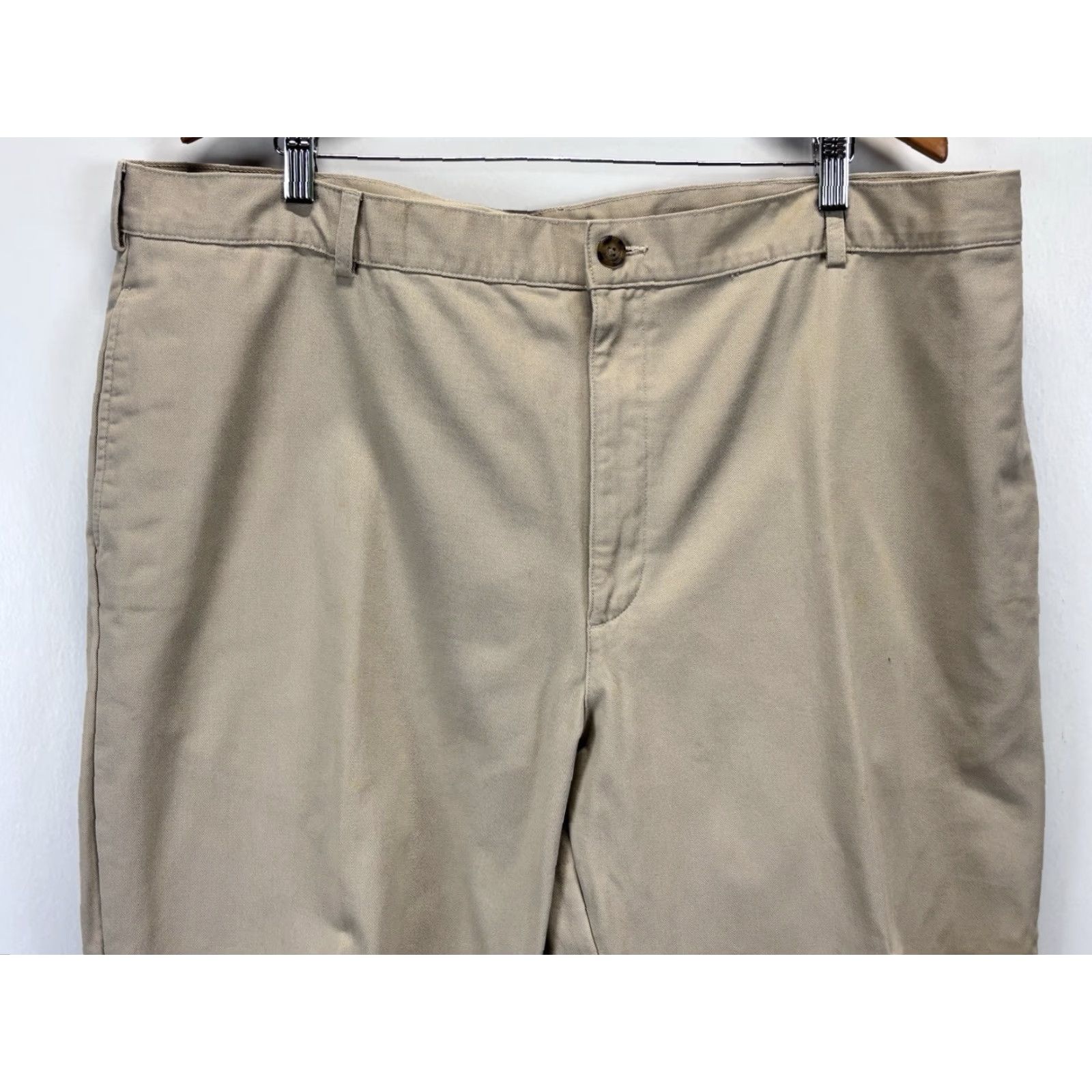 Vintage VINTAGE L.L. Bean Chino Pants 42x30 Flannel Lined Beige Flat Front Mens Casual Outdoors Size US 42 / EU 58 - 2 Thumbnail