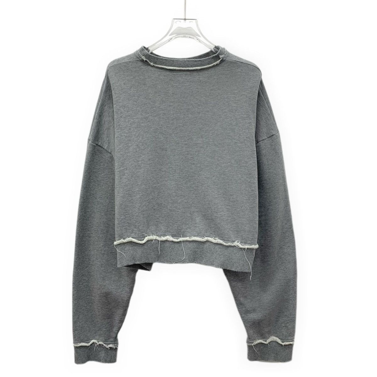 Miu Miu Miu Miu 22 Collection Grey Logo Long Sleeve Sweatshirt K26WX Size S / US 4 / IT 40 - 2 Thumbnail