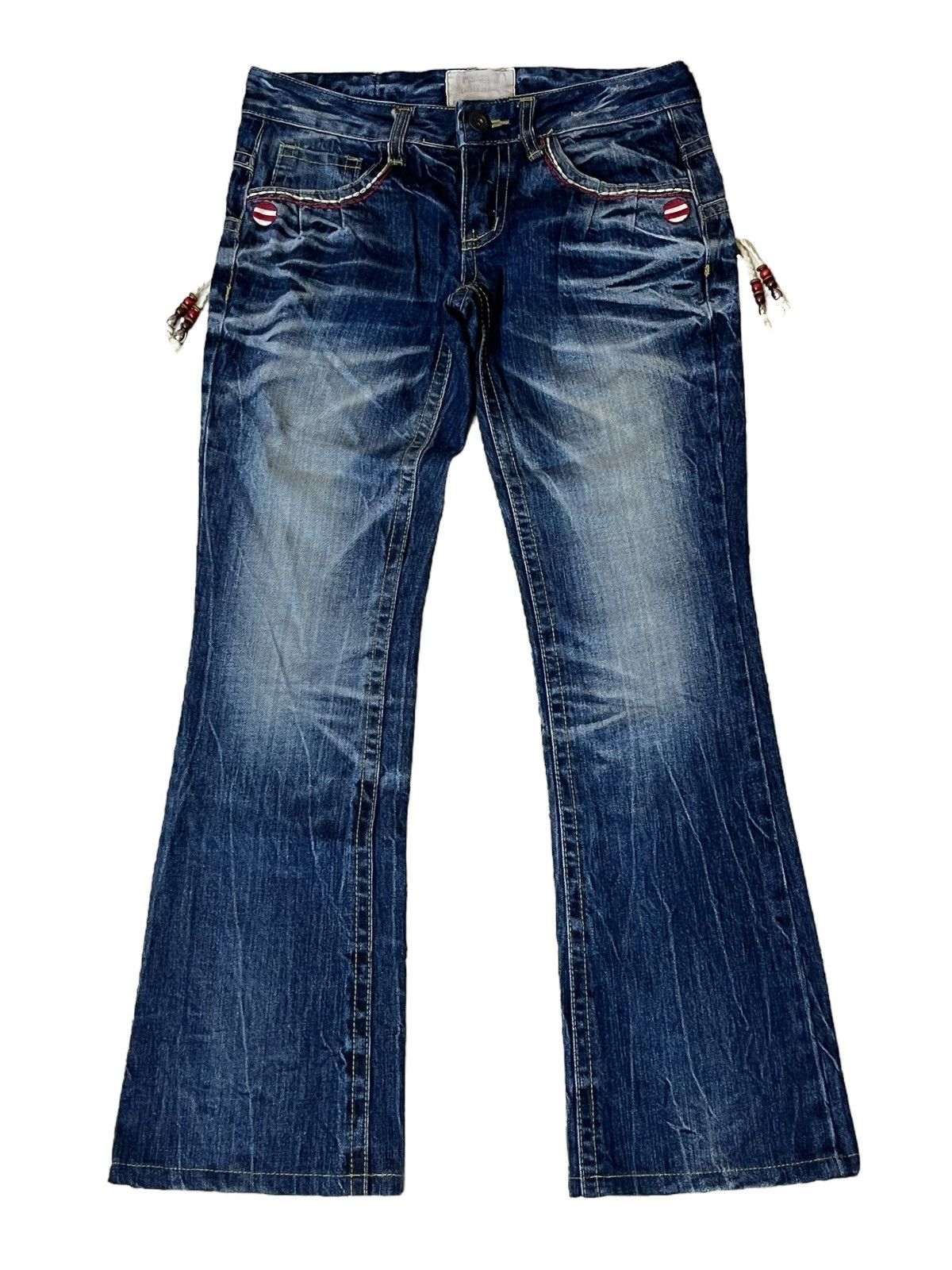 Japanese Brand JAPANESE CULT YOSHITOMO NARA LOLITA LOWRISE FLARE JEANS Size US 31 - 2 Thumbnail