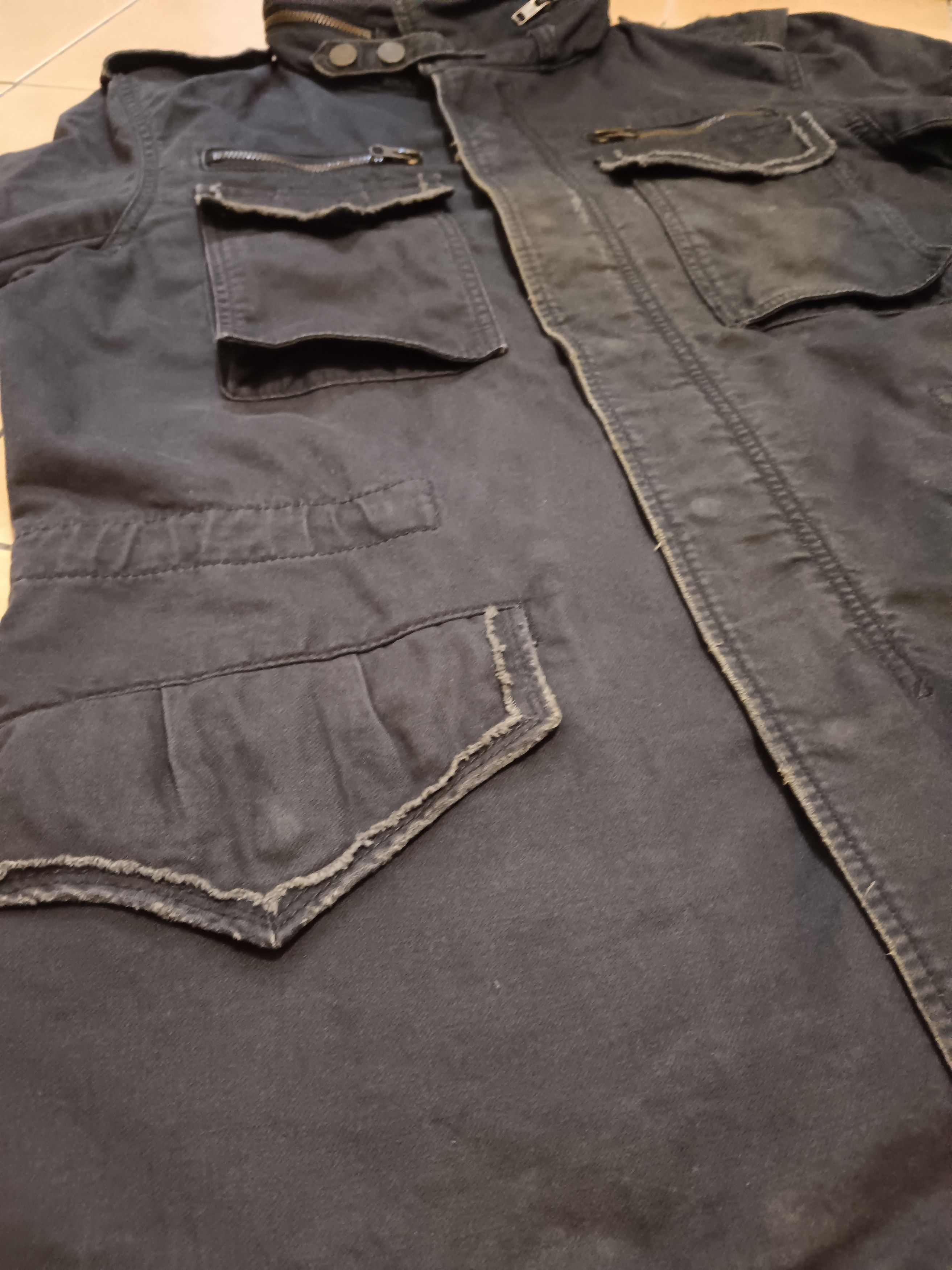 Japanese Brand PURPLE AND YELLOW DISTRESSED DESIGN PUNK MILITARY JACKET Size US L / EU 52-54 / 3 - 7 Thumbnail