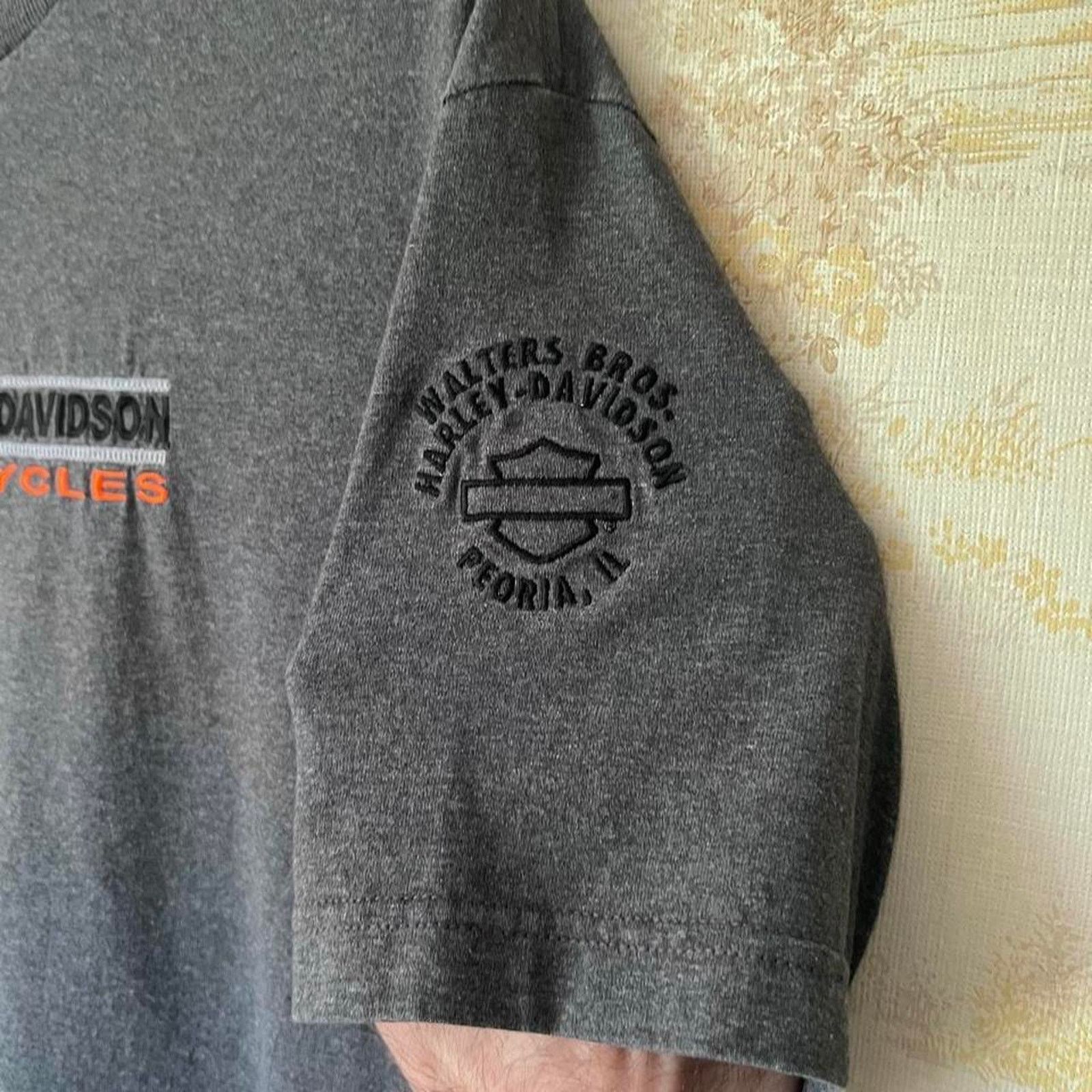 Harley Davidson 00s Harley-Davidson Embroidered Tee | Walters Bros | 20x29.5 Size US M / EU 48-50 / 2 - 3 Thumbnail