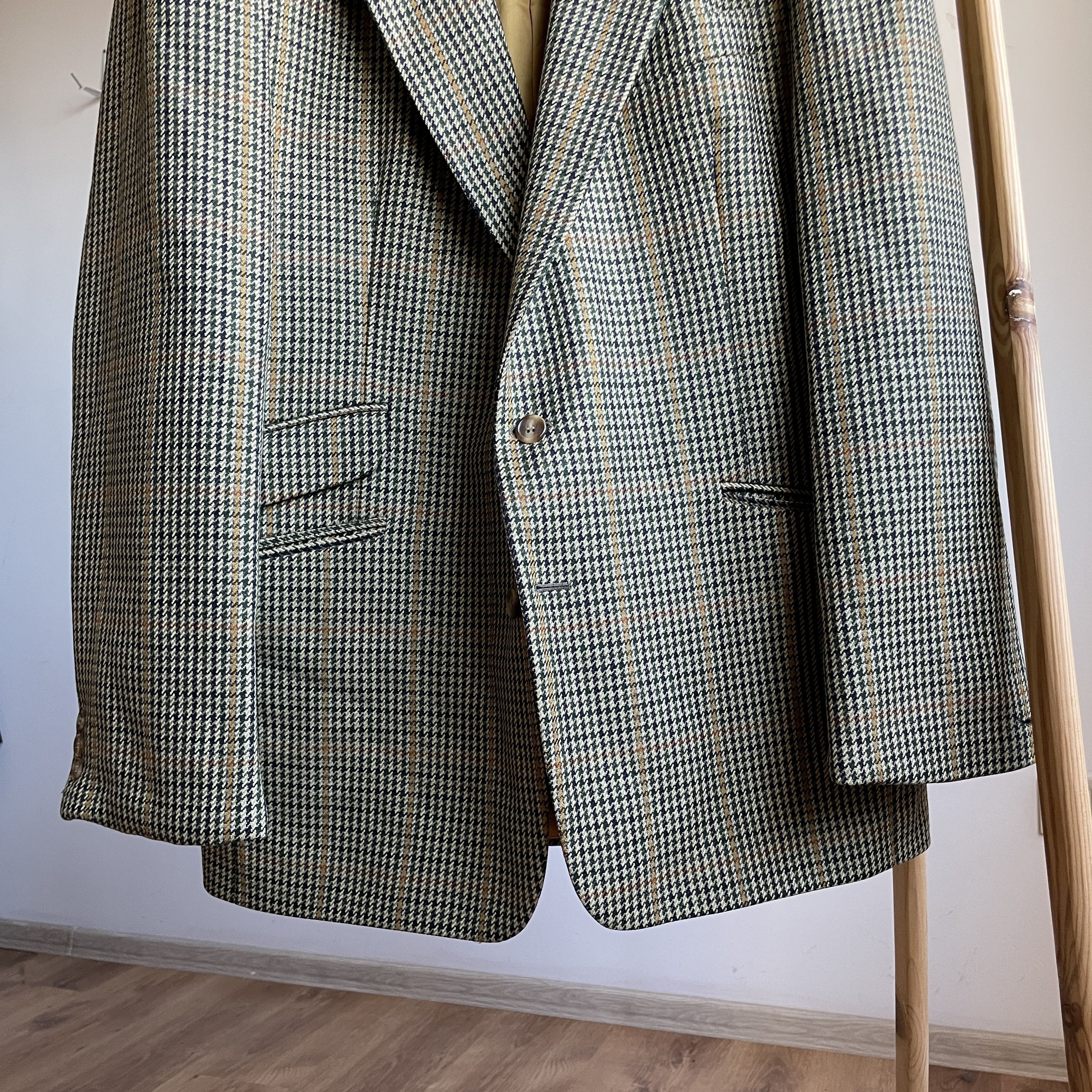 Other Brook Taverner Vintage Houndstooth Tweed Sport Coat Blazer Size 44R - 6 Thumbnail