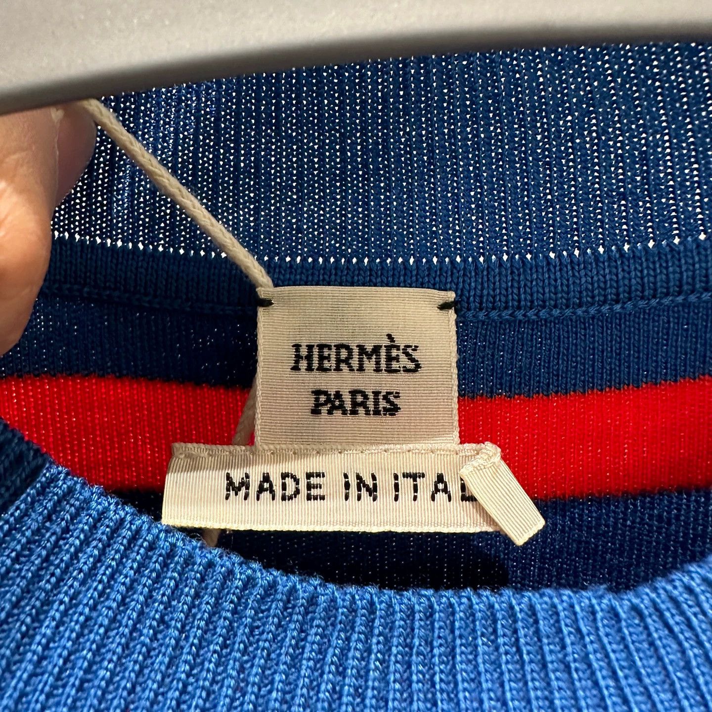 Hermes Hermes mar321 blue red stripe short vest 34 Size XS / US 0-2 / IT 36-38 - 3 Thumbnail
