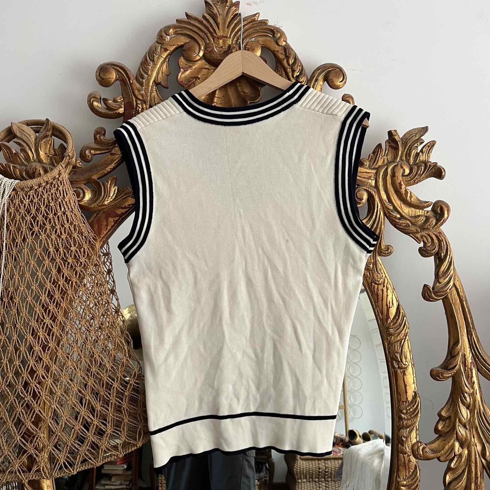 Vintage VINTAGE 1980s ADIDAS KNIT VEST MENS made West Germany Size US L / EU 52-54 / 3 - 2 Thumbnail