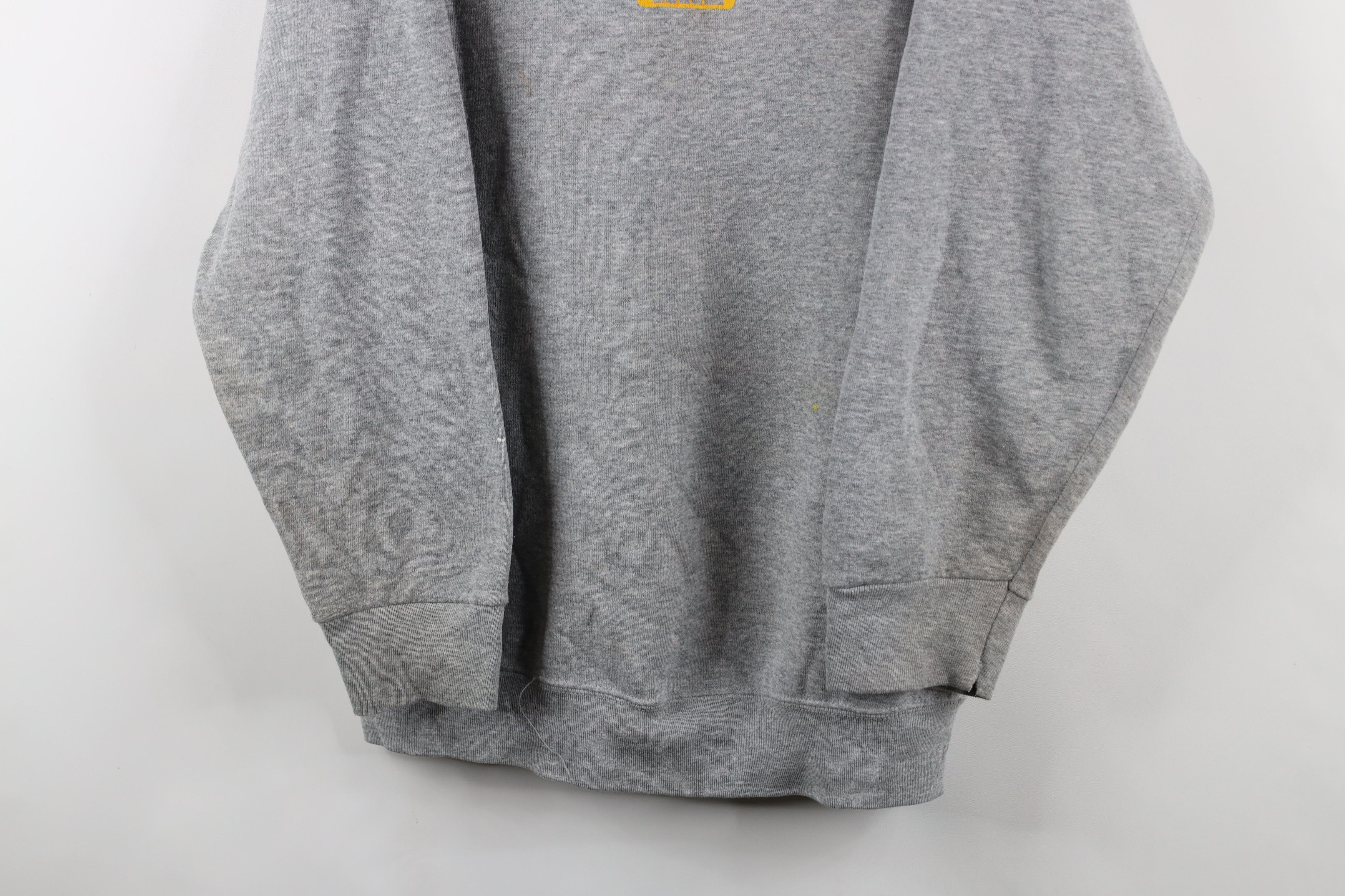 Vintage Vintage 90s Spell Out University of Michigan Sweatshirt Gray Size US XL / EU 56 / 4 - 3 Thumbnail
