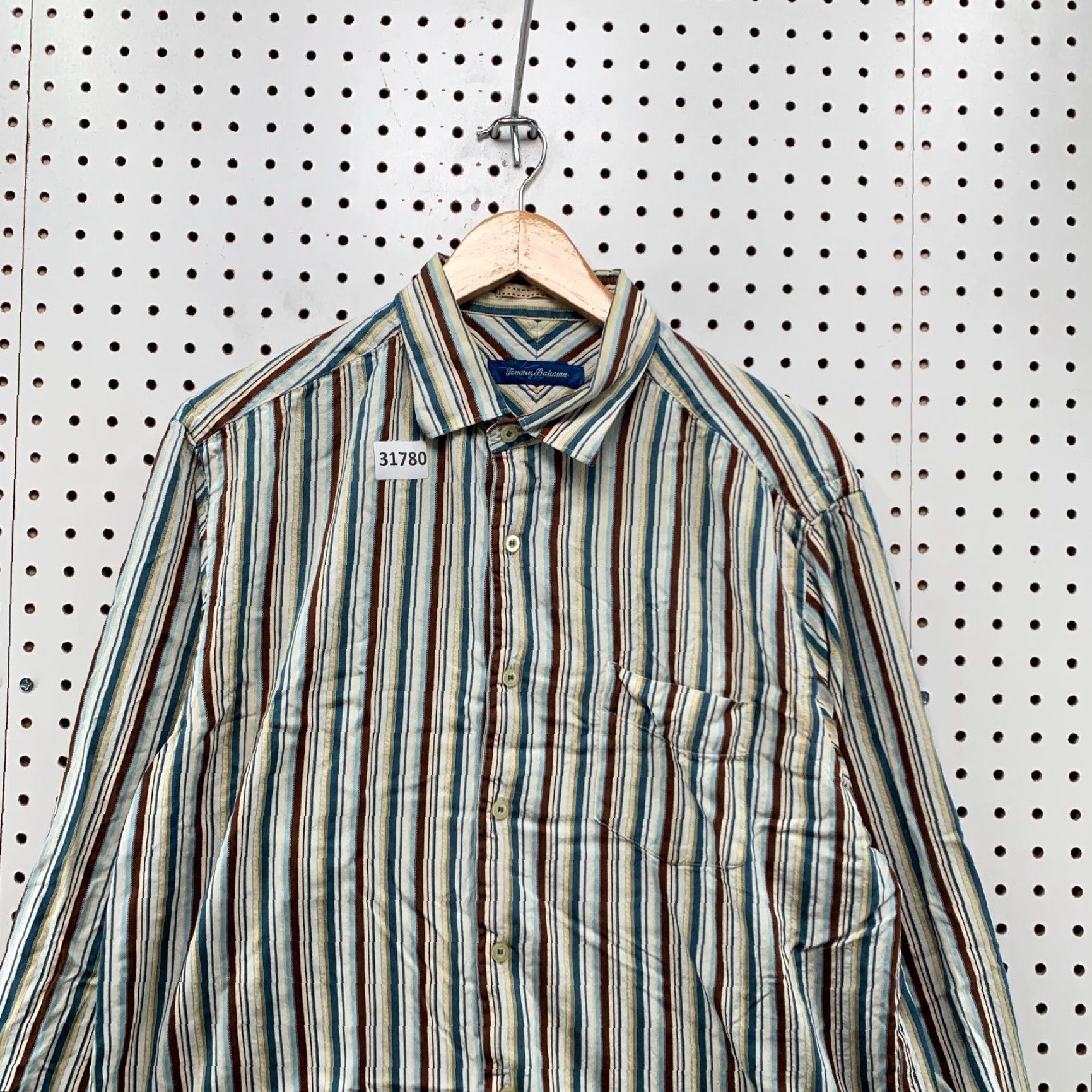 Tommy Bahama Tommy Bahama Button-Up Shirt Mens Large Silk Striped Casual 100% Silk Multicolor Long Sleeve Button Shirt Mens Large Silk Striped Casual Size US L / EU 52-54 / 3 - 5 Thumbnail