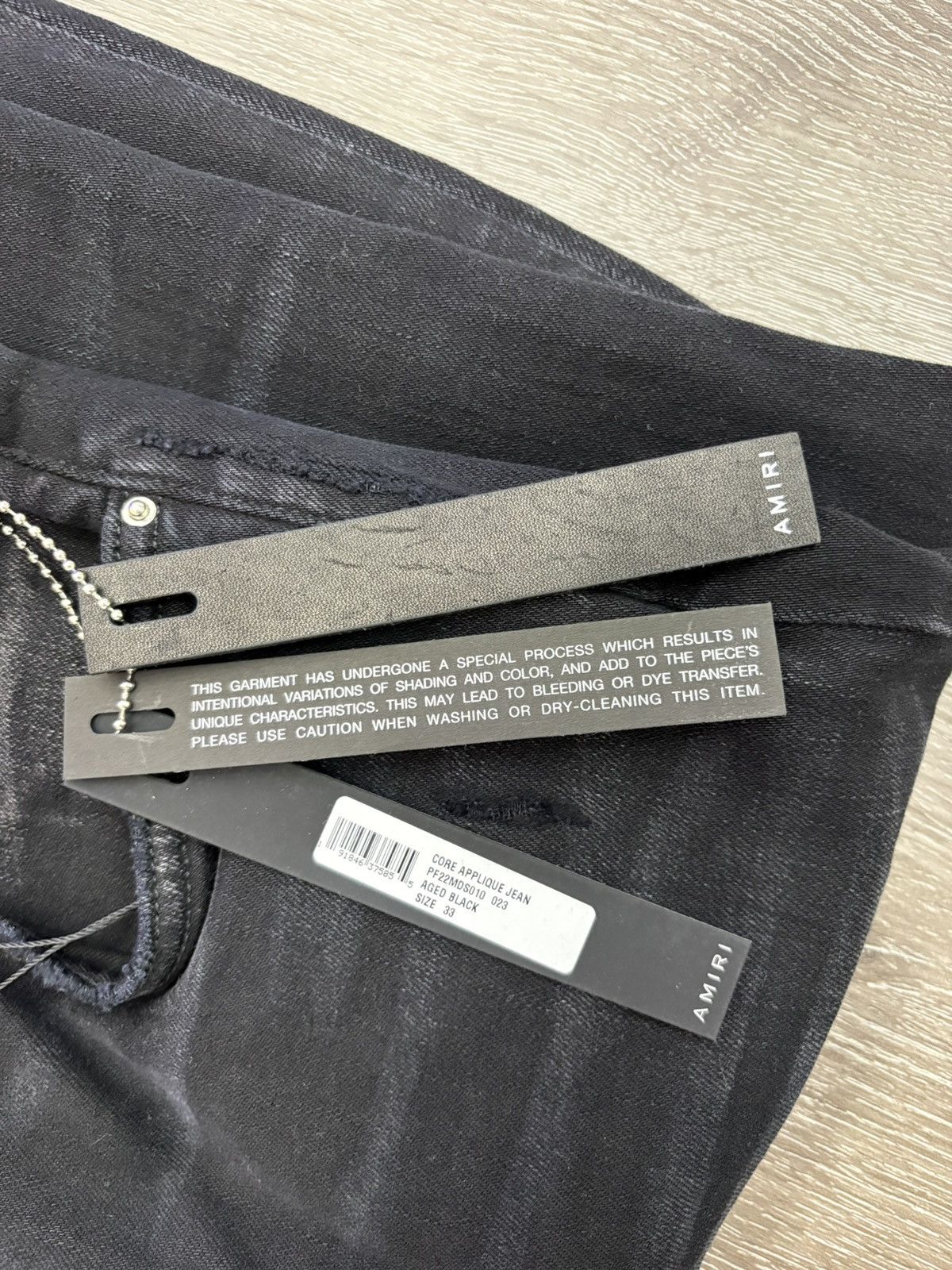 Amiri Amiri Core Applique Jeans “Aged Black” Size US 33 - 4 Thumbnail