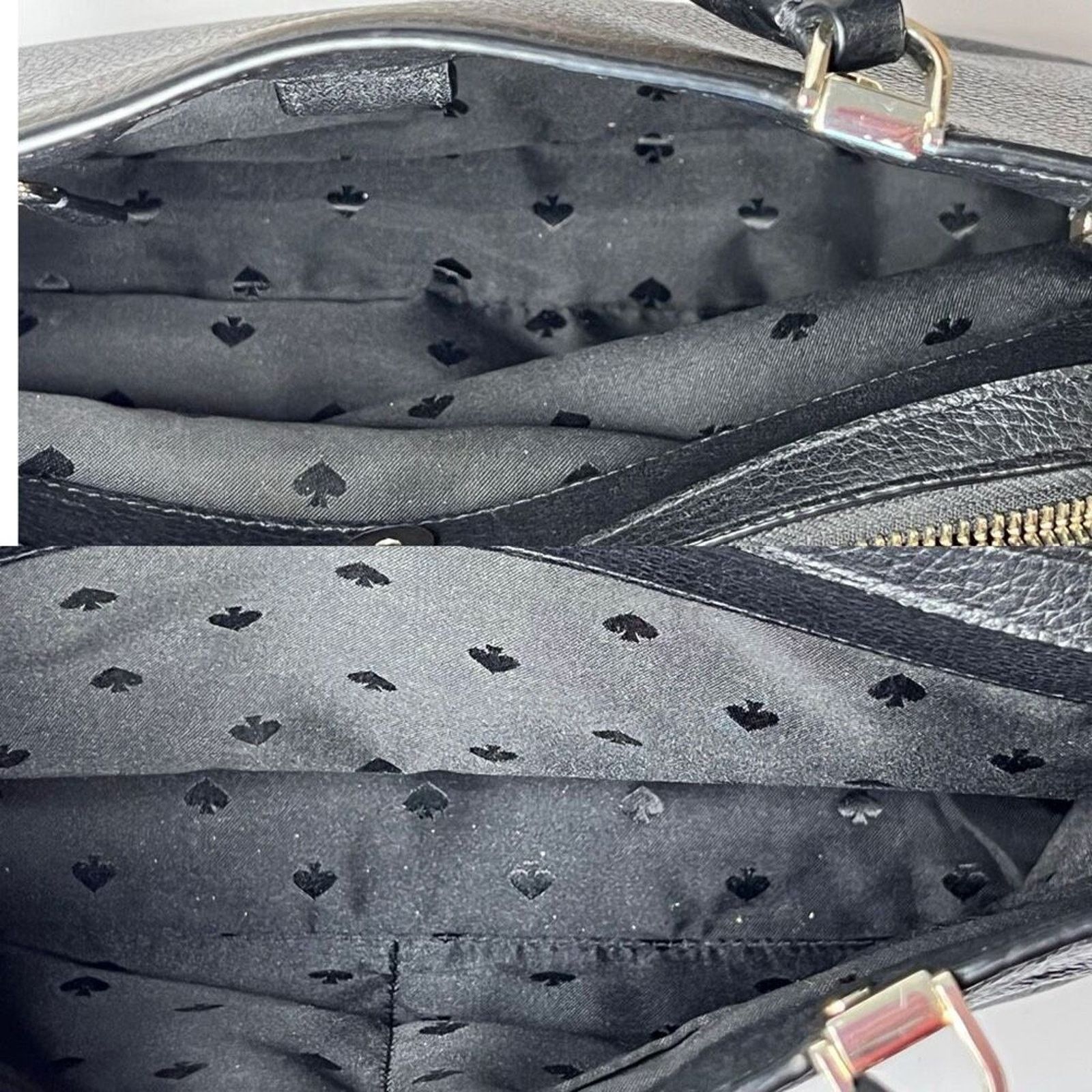 Kate Spade Kate Spade Leila Pebbled Leather Satchel Handbag Black $399 Size ONE SIZE - 9 Thumbnail