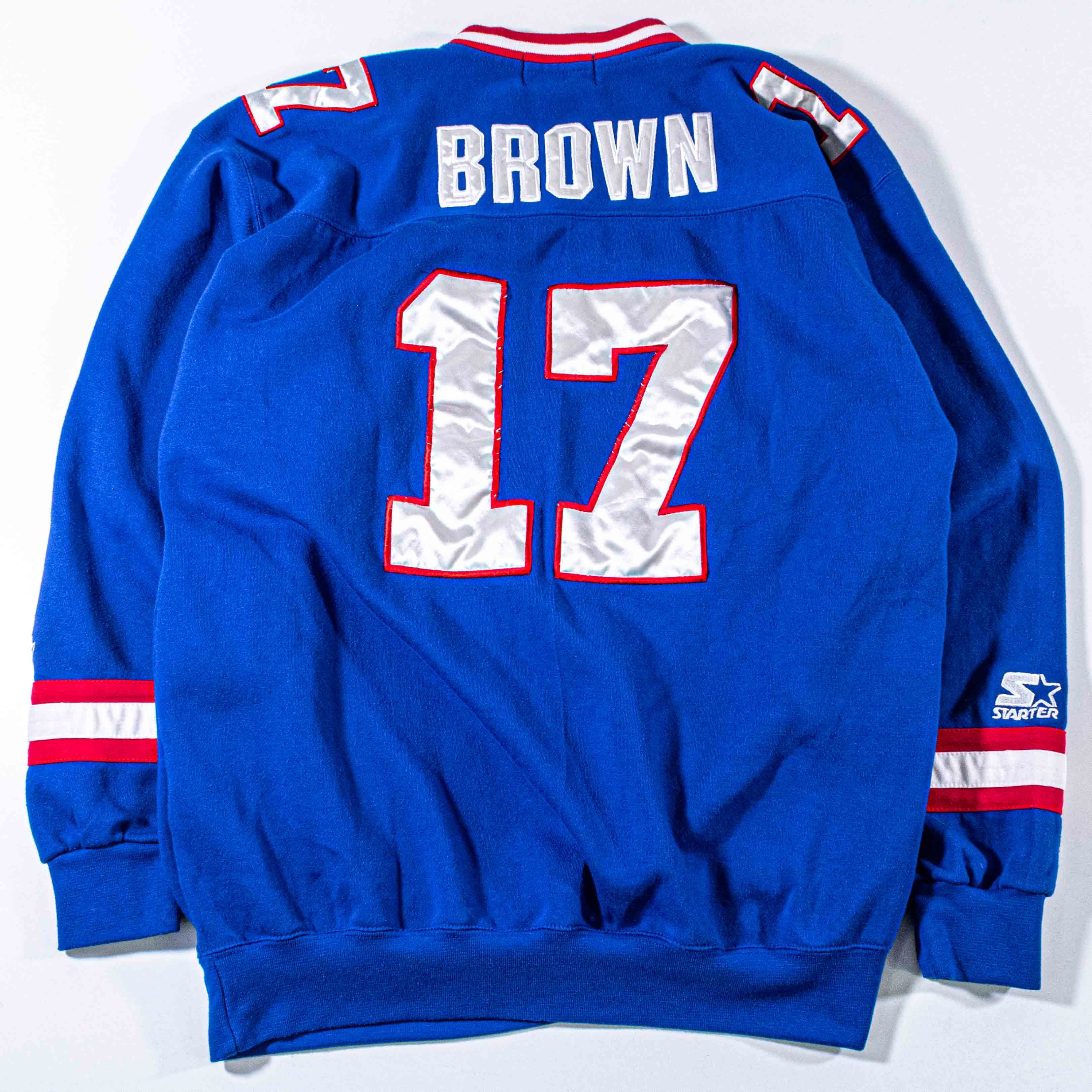 Starter 90s Starter New York Giants Dave Brown Sweatshirt Jersey NFL Size US L / EU 52-54 / 3 - 2 Thumbnail
