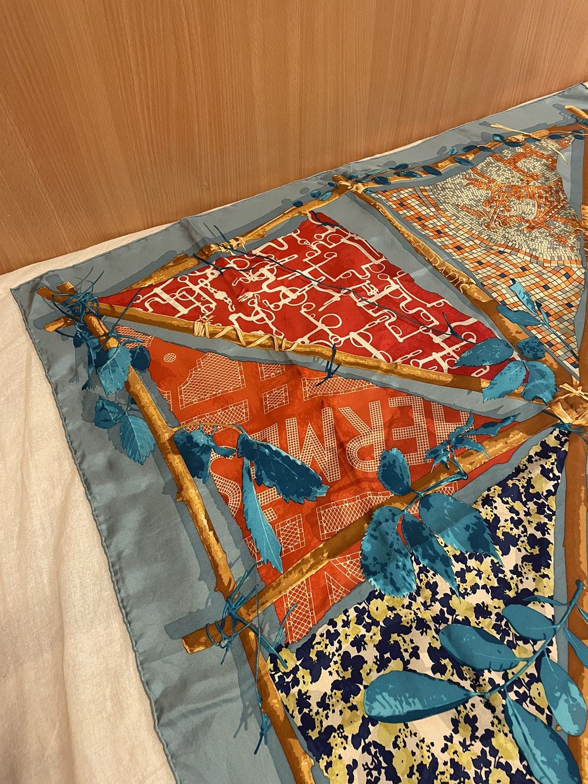 Hermes × Vintage Le Robinson Chic Hermès Silk Scarf Size ONE SIZE - 4 Thumbnail