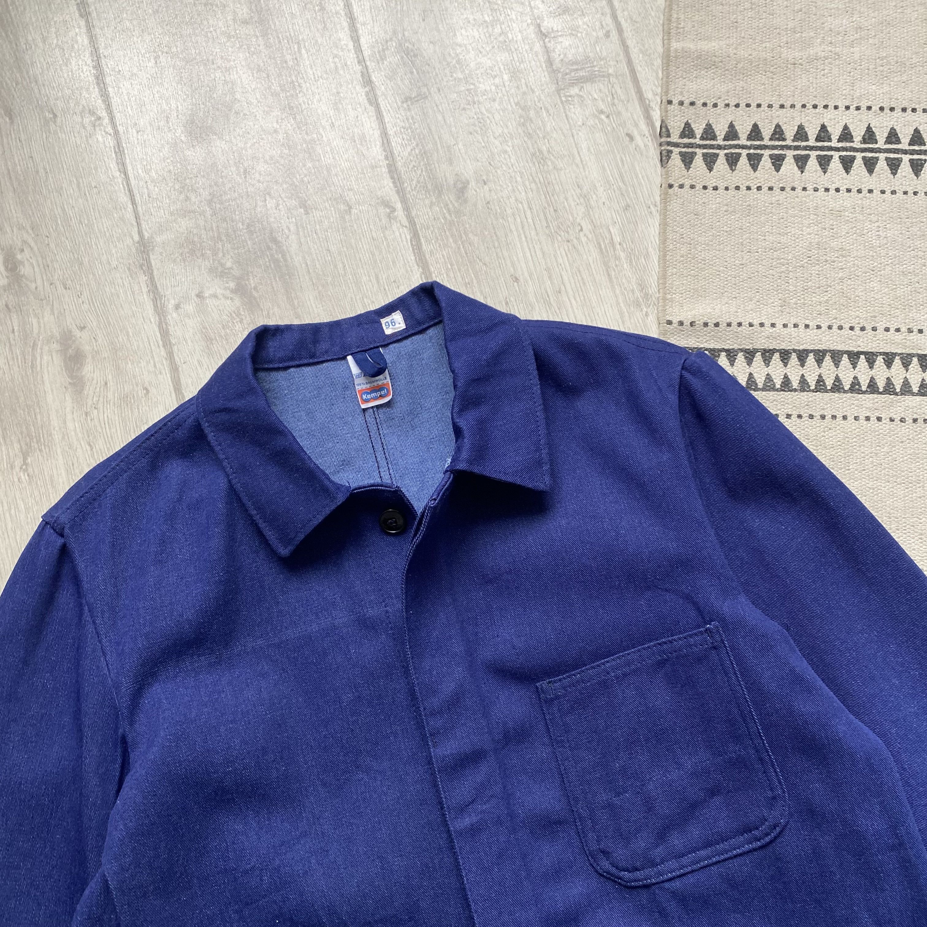 Le Laboureur Vintage 70-80 Heavy Denim Sanfor French Chore jacket Size US M / EU 48-50 / 2 - 3 Thumbnail