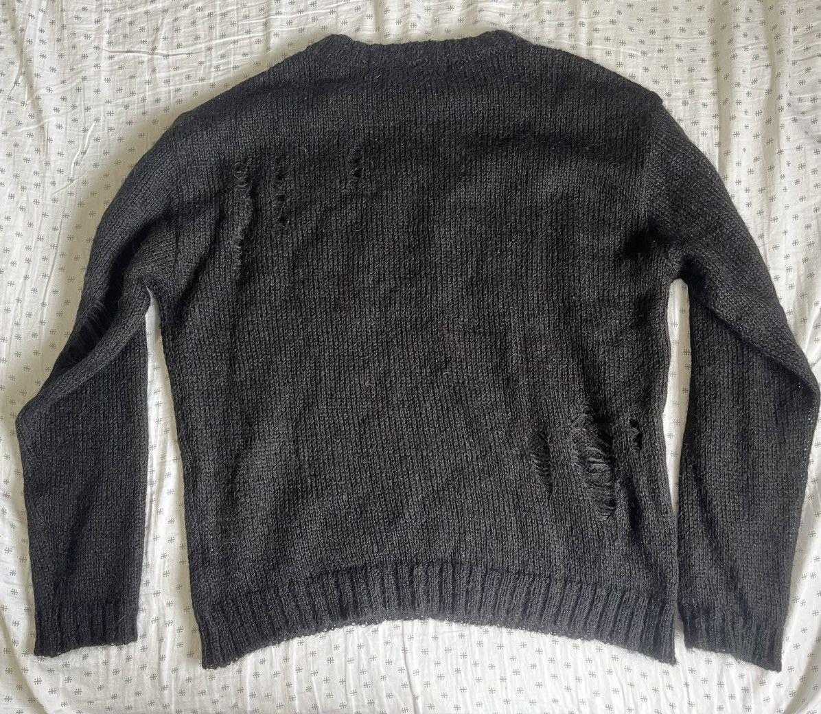 Andersson Bell Andersson Bell Black Distressed Mohair Sweater Size US L / EU 52-54 / 3 - 2 Thumbnail