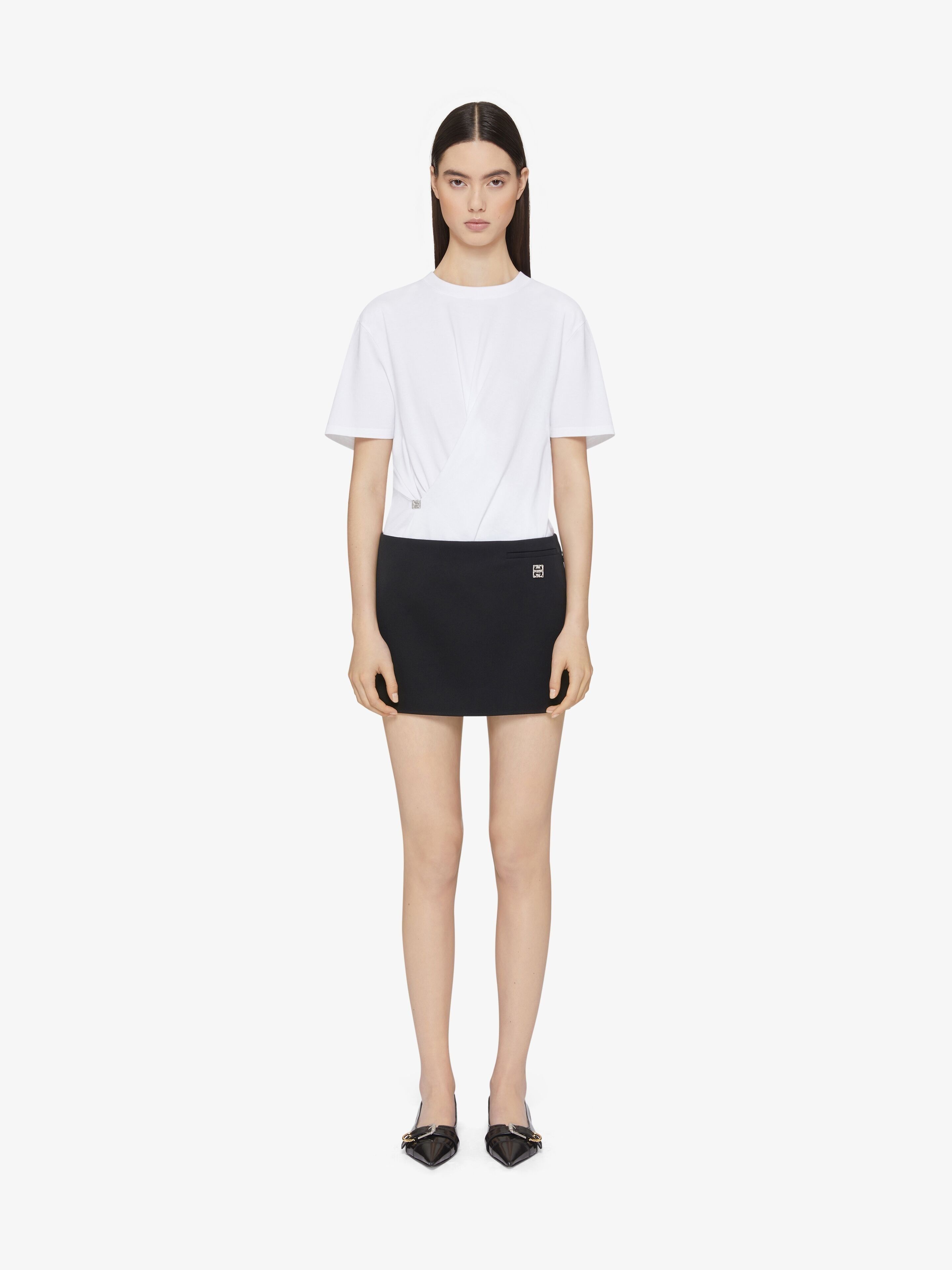 Givenchy o1w1db10825 Wrap T-Shirt in White Size S / US 4 / IT 40 - 3 Thumbnail