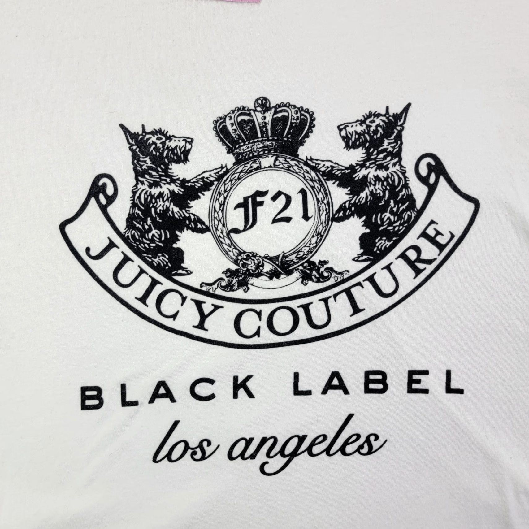 Juicy Couture Juicy Couture Forever 21 Shirt Womens 2X White Black Label Logo Graphic Tee Size XXL / US 16-18 / IT 52-54 - 3 Thumbnail