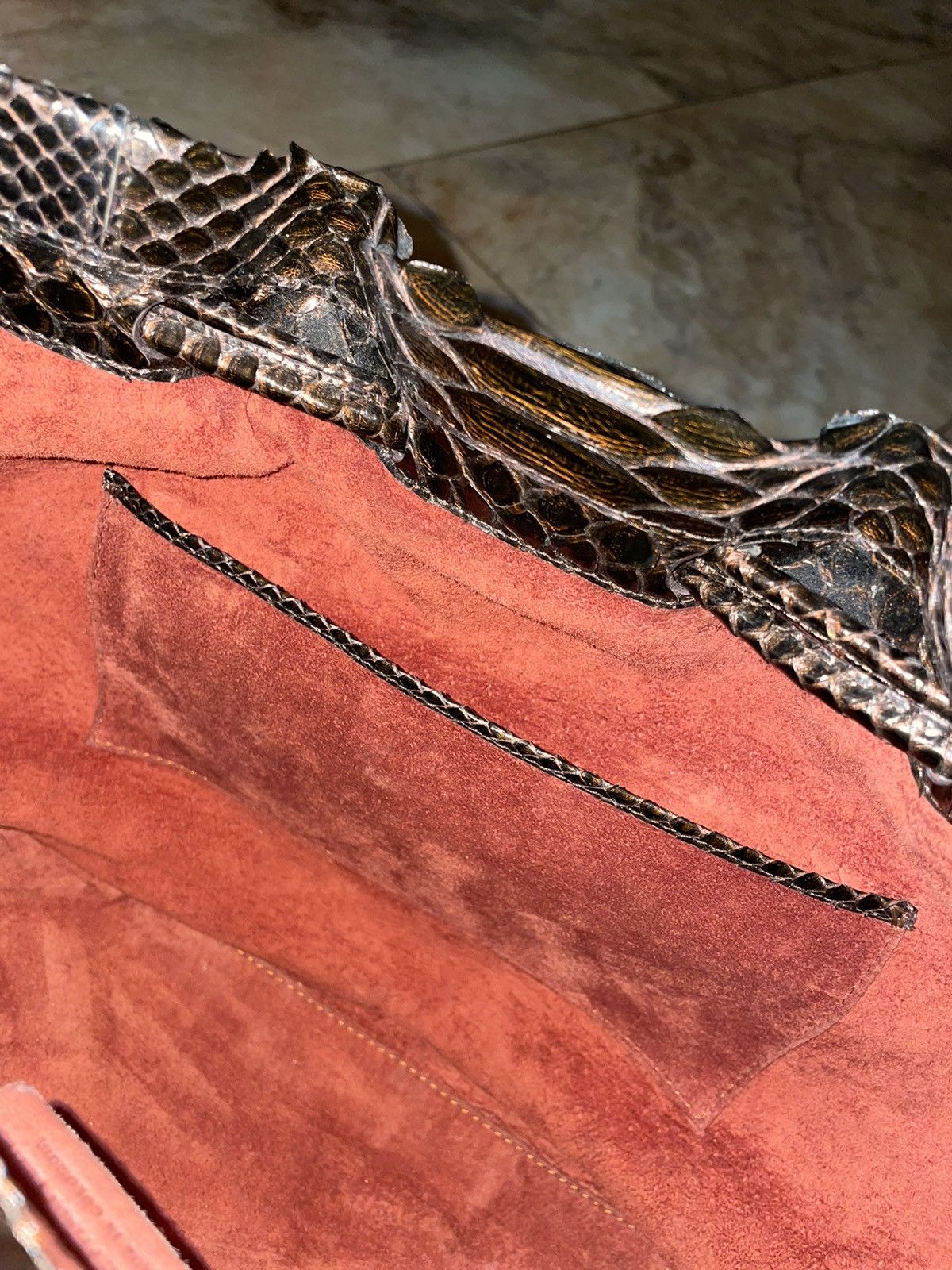 Nancy Gonzalez Nancy Gonzalez Genuine Python Curtus Leather Handbag Unique Size ONE SIZE - 7 Thumbnail