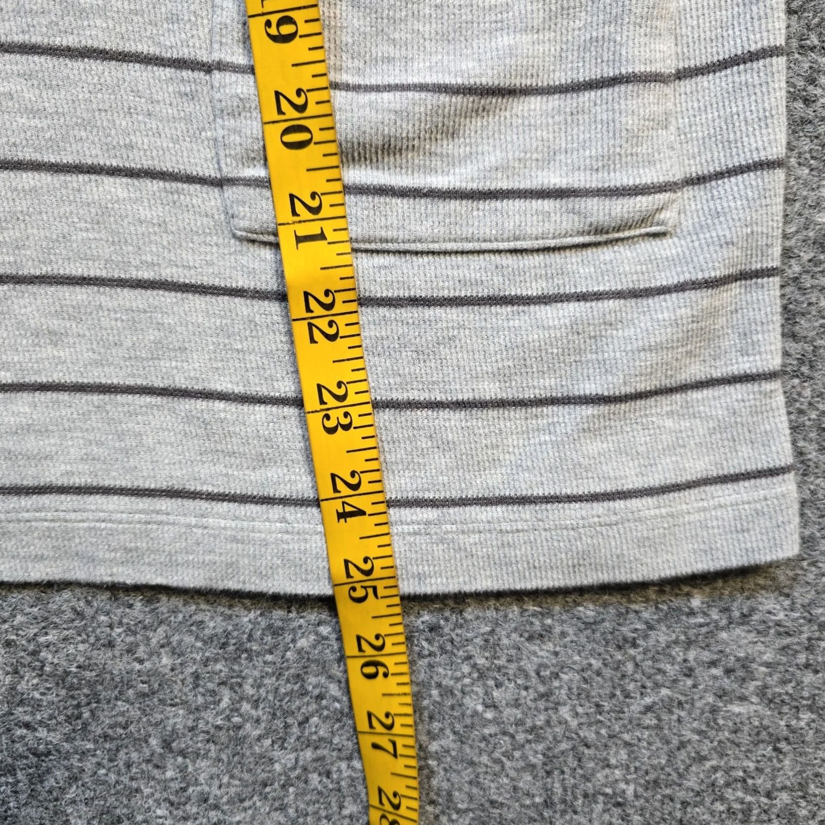 J. Jill J Jill Sweater Womens Medium Gray Striped Pockets Long Sleeve Casual Pullover Size M / US 6-8 / IT 42-44 - 6 Thumbnail