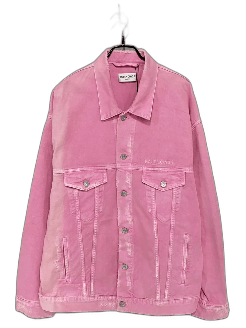 Balenciaga Balenciaga Pink Washed Denim Jacket Size M / US 6-8 / IT 42-44 - 1 Thumbnail