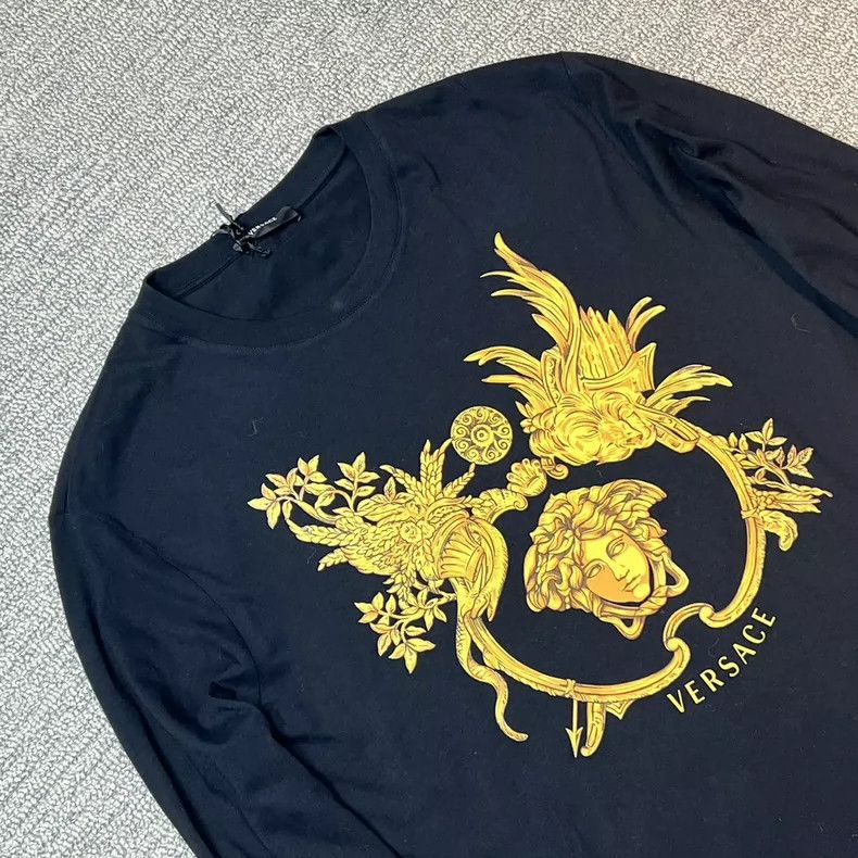 Versace Versace Medusa long-sleeved T-shirt in black and gold Size XXL / US 16-18 / IT 52-54 - 6 Thumbnail
