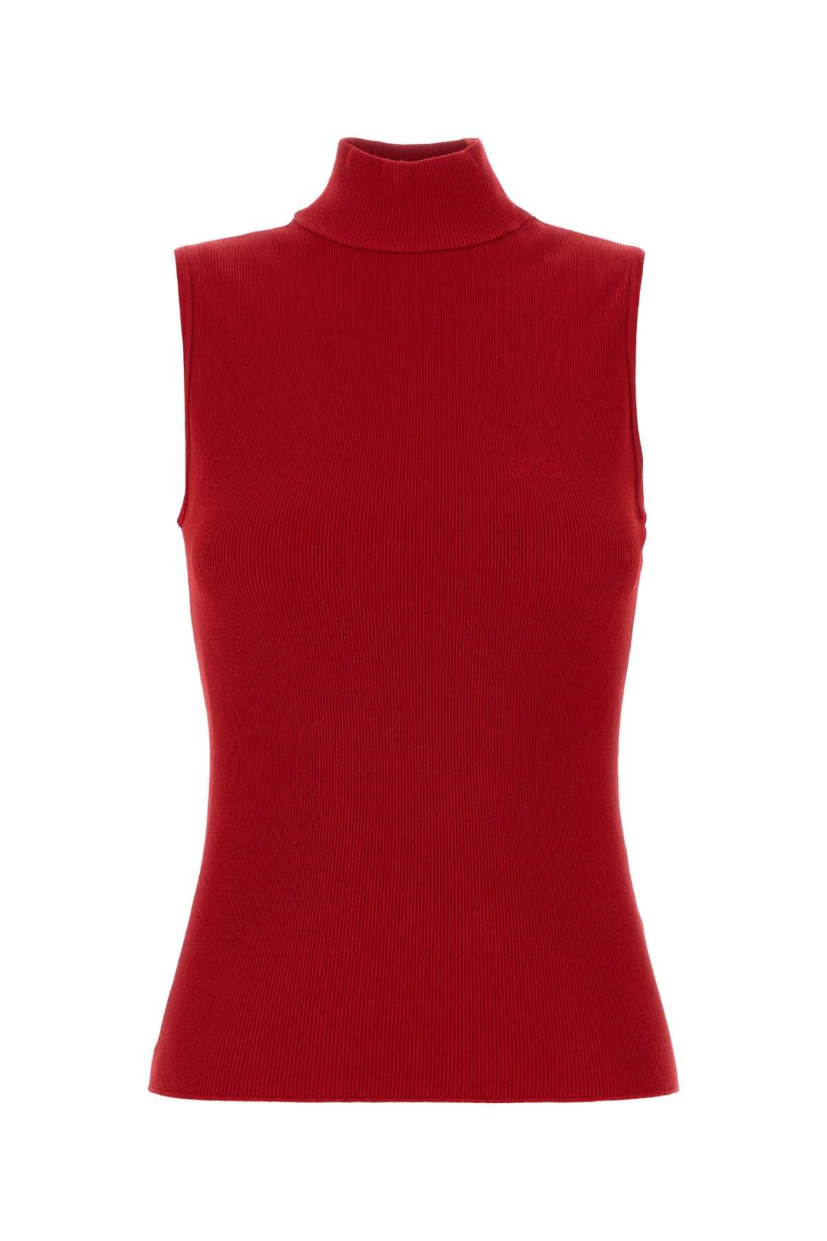Loewe Red Knit Top Size S / US 4 / IT 40 - 1 Thumbnail