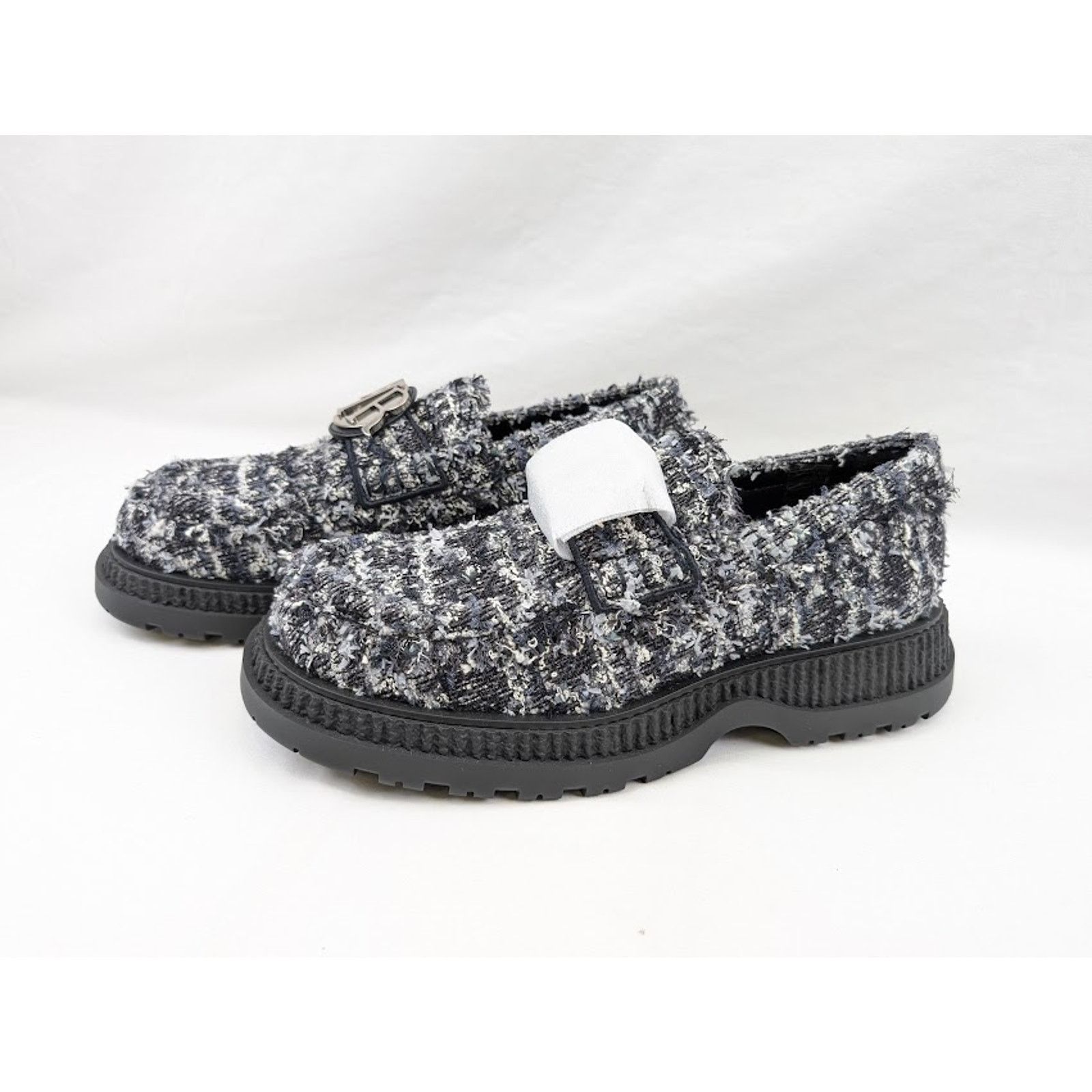 Dior o1rshd1 Buffalo Loafers Fabric in Navy Blue Size US 11 / EU 44 - 16 Thumbnail