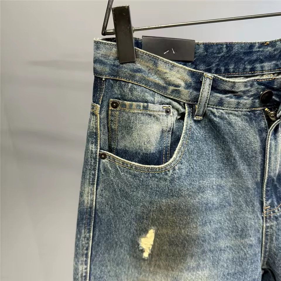 Jean Washed Designer Streetwear Hole Hip Hop Jeans Y2k Pants Size US 34 / EU 50 - 13 Thumbnail