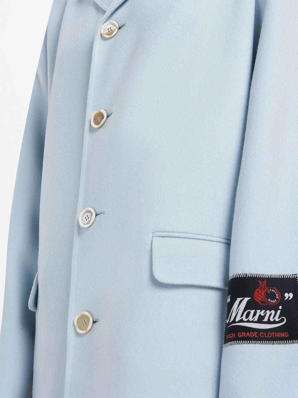 Marni o1srvl11e0624 Duster Coat in Light Blue Size XS / US 0-2 / IT 36-38 - 4 Thumbnail