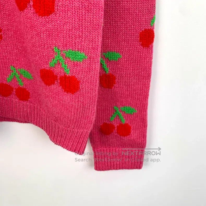 Gucci Gucci Rose-red cherry jacquard full-print wool round-neck Size M / US 6-8 / IT 42-44 - 4 Thumbnail