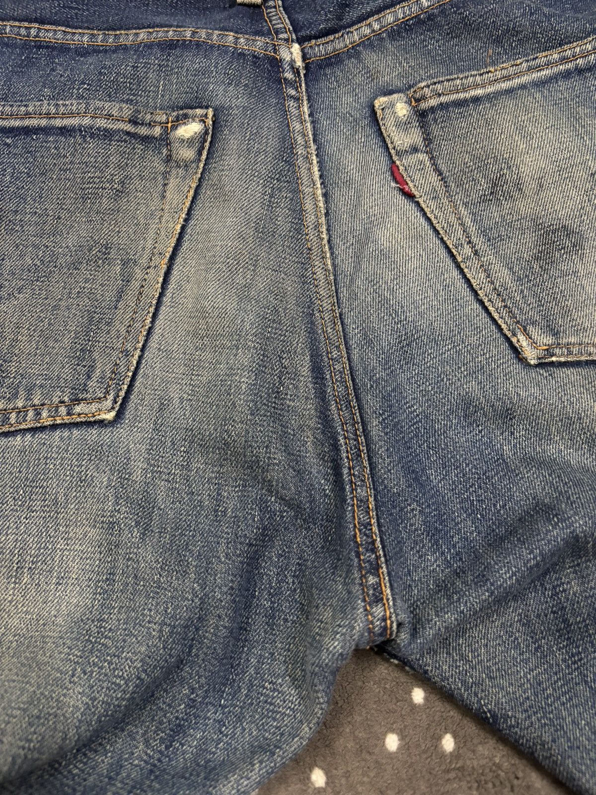 Full Count & Co. Vintage FullCount & Co 1101 Selvedge Distressed Grunge Jeans Size US 30 / EU 46 - 15 Thumbnail