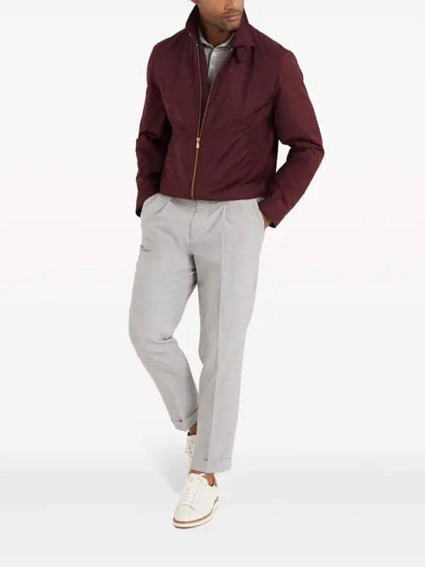 Brunello Cucinelli Jacket Water Resistant in Red Size US L / EU 52-54 / 3 - 2 Thumbnail