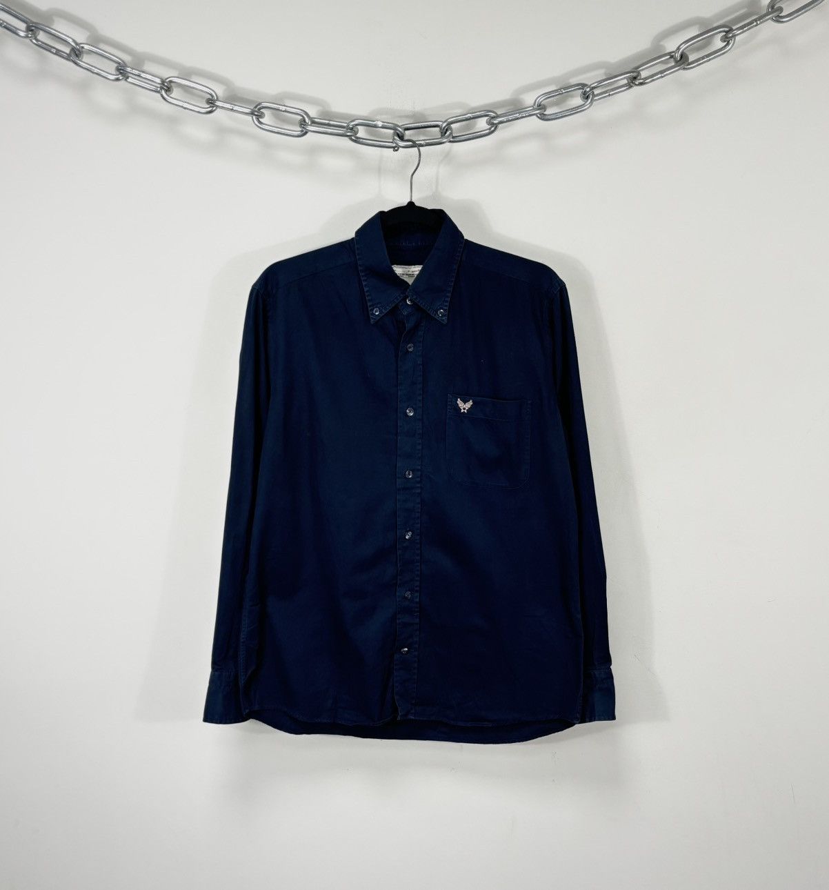Avirex Vintage Avirex Men’s Navy Blue Military Long Sleeve Shirt Size US M / EU 48-50 / 2 - 1 Thumbnail